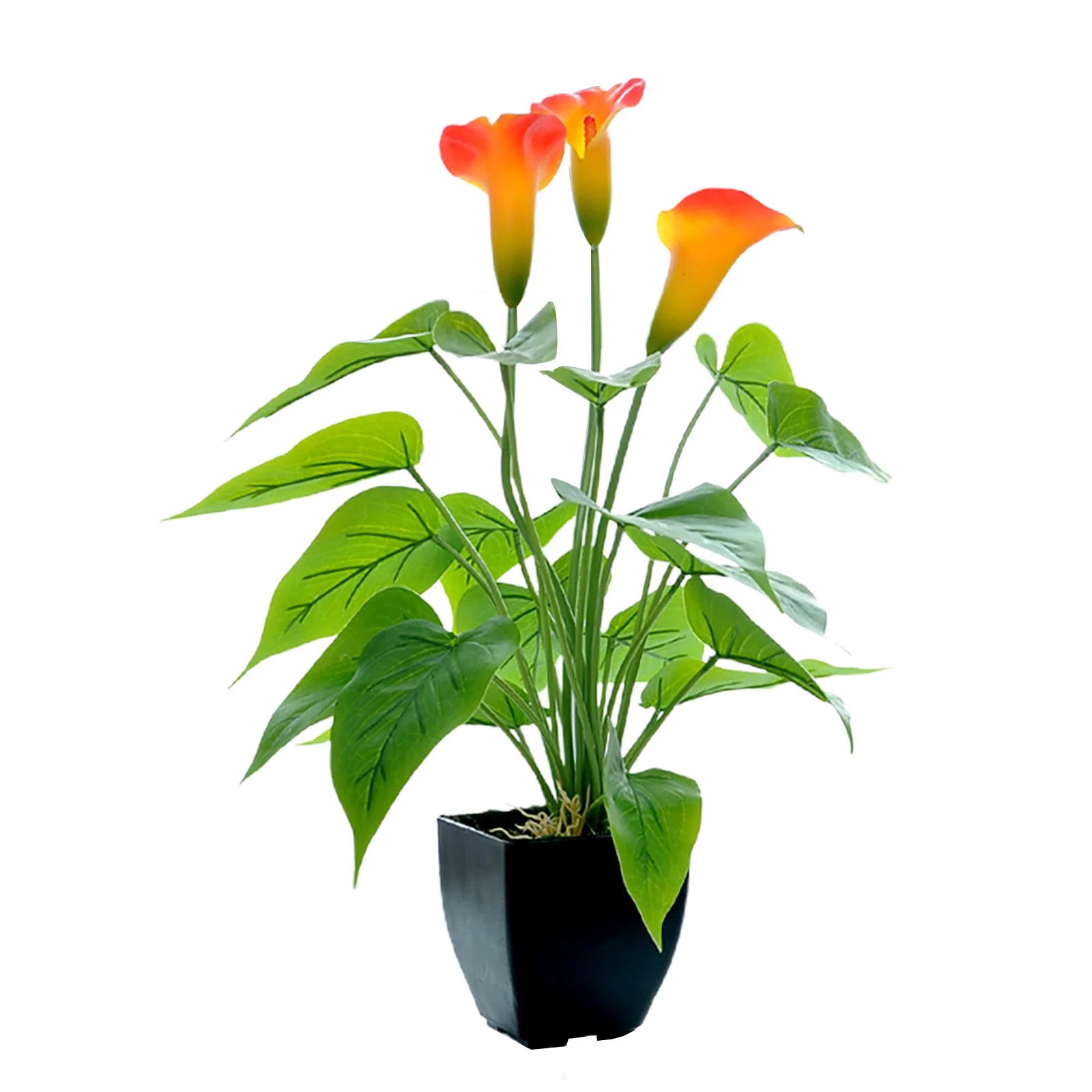 YDNGF Simulated Plant Bonsai Simulated Flower Calla Lily Simulation Bonsai Simulation Flower Calla Lily Orange Suitable for Any Scene