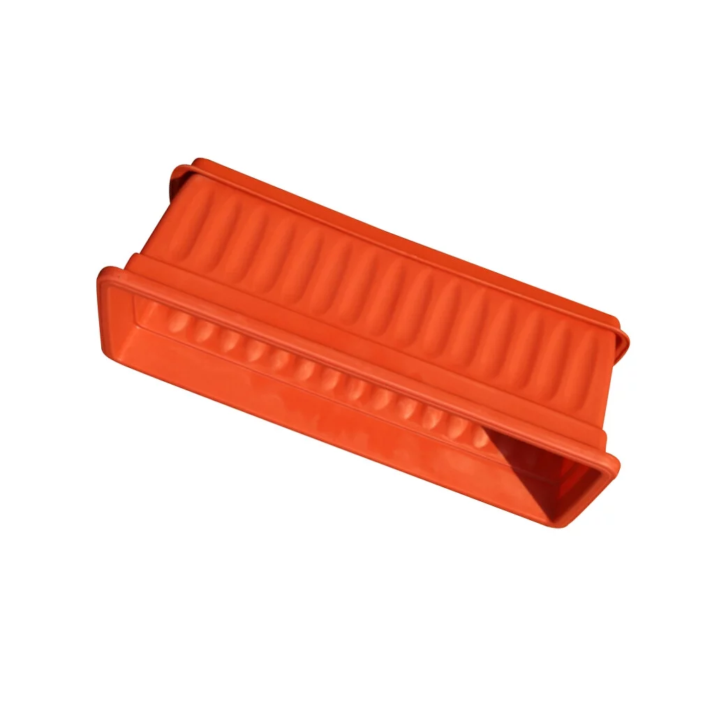 Dido 3pcs Resin Rectangular Planting Pot Drainage Hole Vegetable Flower Planter Home Garden Plant Tray Red 50x21x14cm