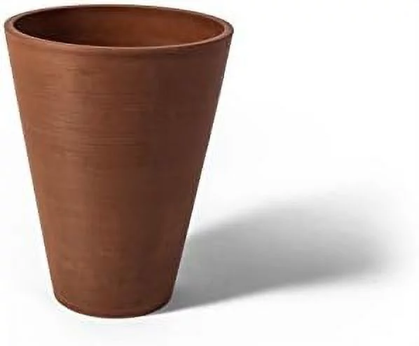 Valencia Round Planter Pot,10 X 13-Inch Height, Textured Terra Cotta,16725,10 By 12.75-Inch