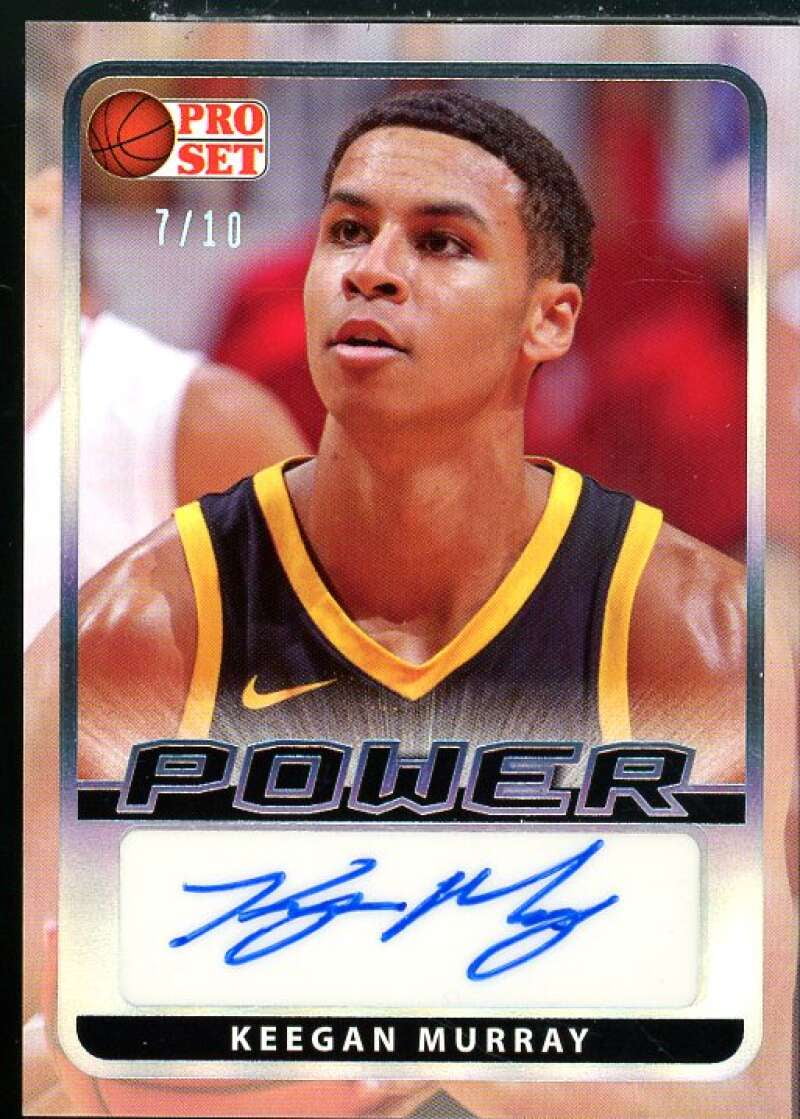 Keegan Murray Rookie Card 2021-22 Leaf Pro Set Power Portrait Silver #PAKM1