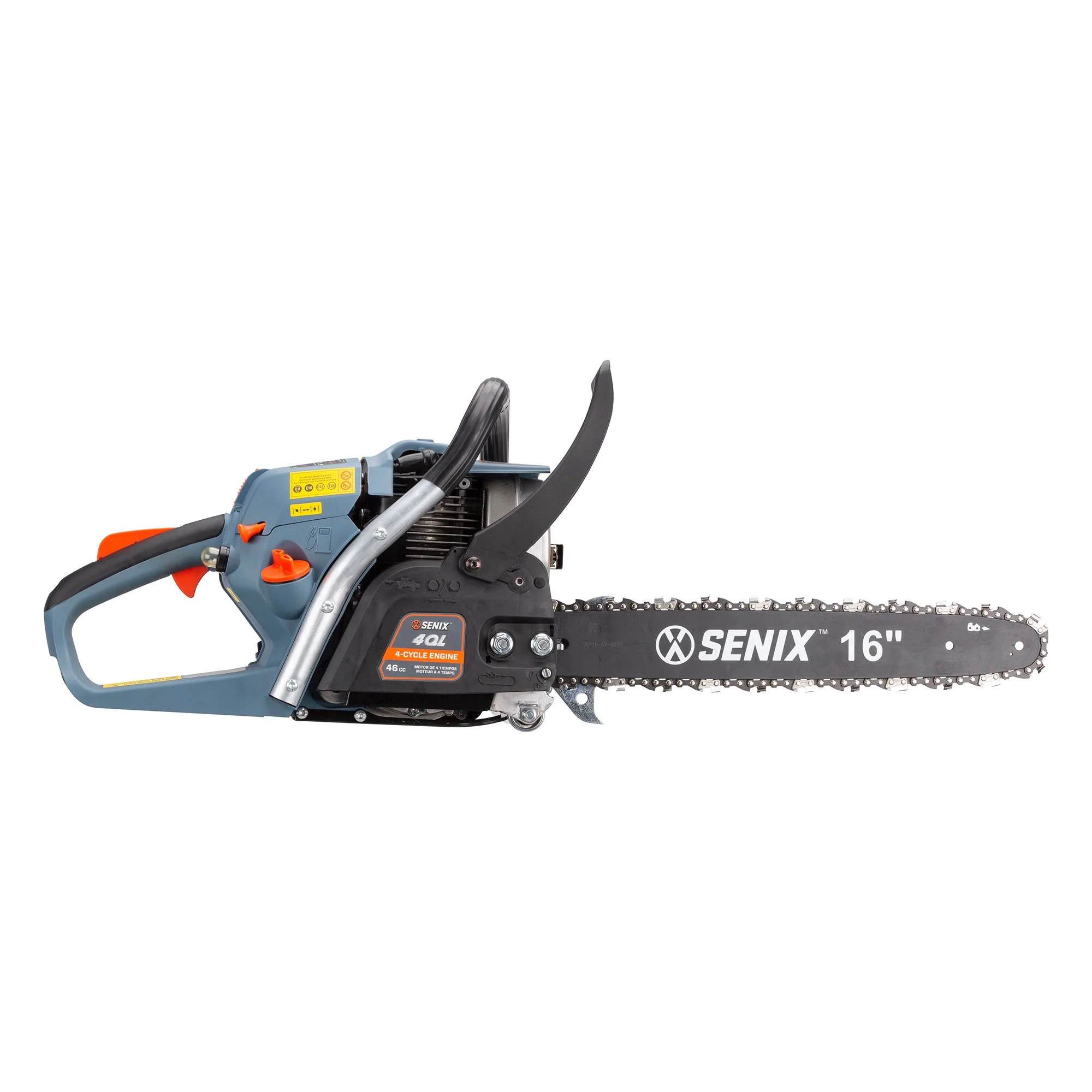 SENIX 46 cc 4-Cycle Gas Powered Chainsaw, 16-Inch Oregon Bar and Chain, CS4QL-L3