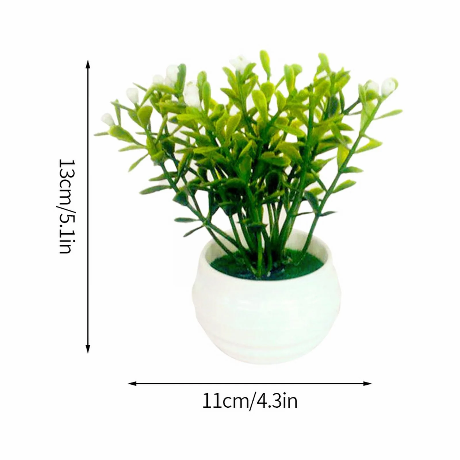 3 Pcs Artificial Green Bonsai Potted Green Grass Grass Topiary Shrubs With Pots For House Farmhouse Bathroom Office Home Decor Flower Vase with Artificial Flowers Orchid