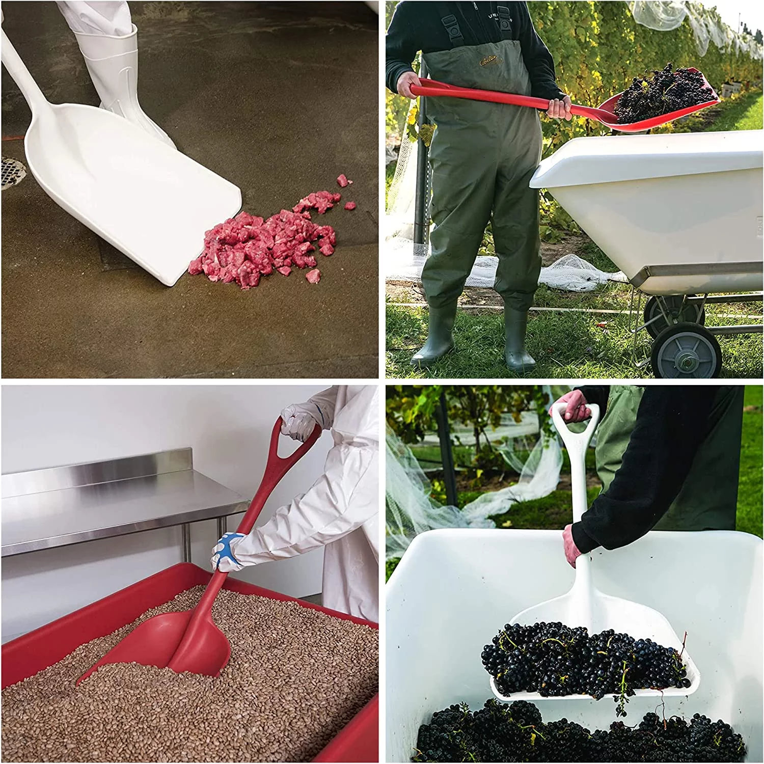 Remco Hygienic Shovel,42 1/2 in L,D Handle 69828