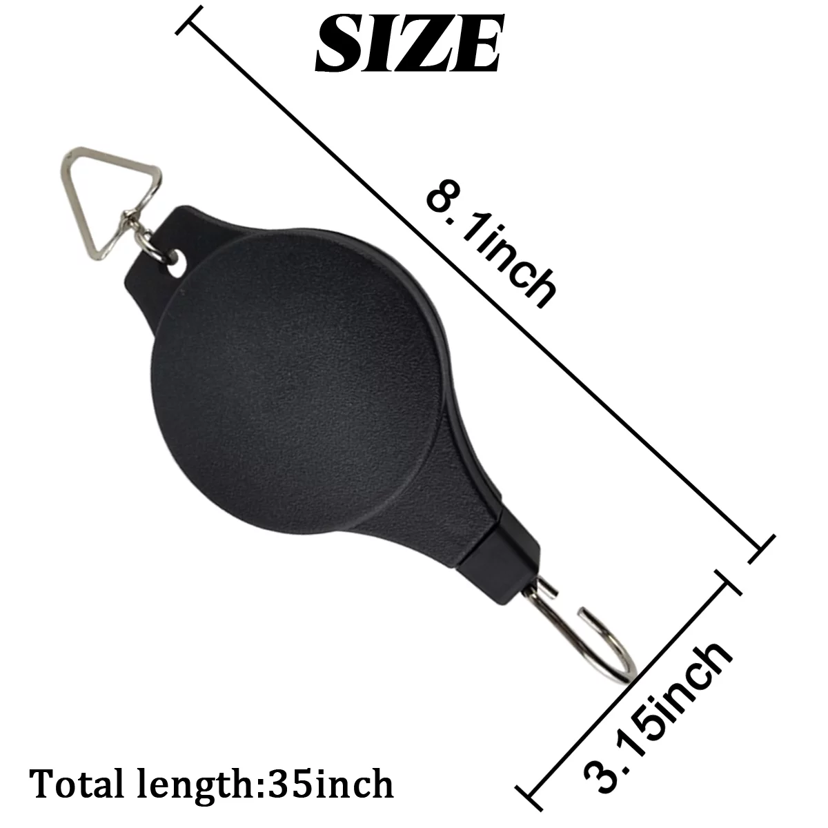 RONYOUNG 3PCS Retractable Pulley Plant Hanger with 3PCS Ceiling Hooks Plant Pulley Hanging Flower Basket Hook Hanger for Garden Baskets Pots and Birds Feeder in Different Height