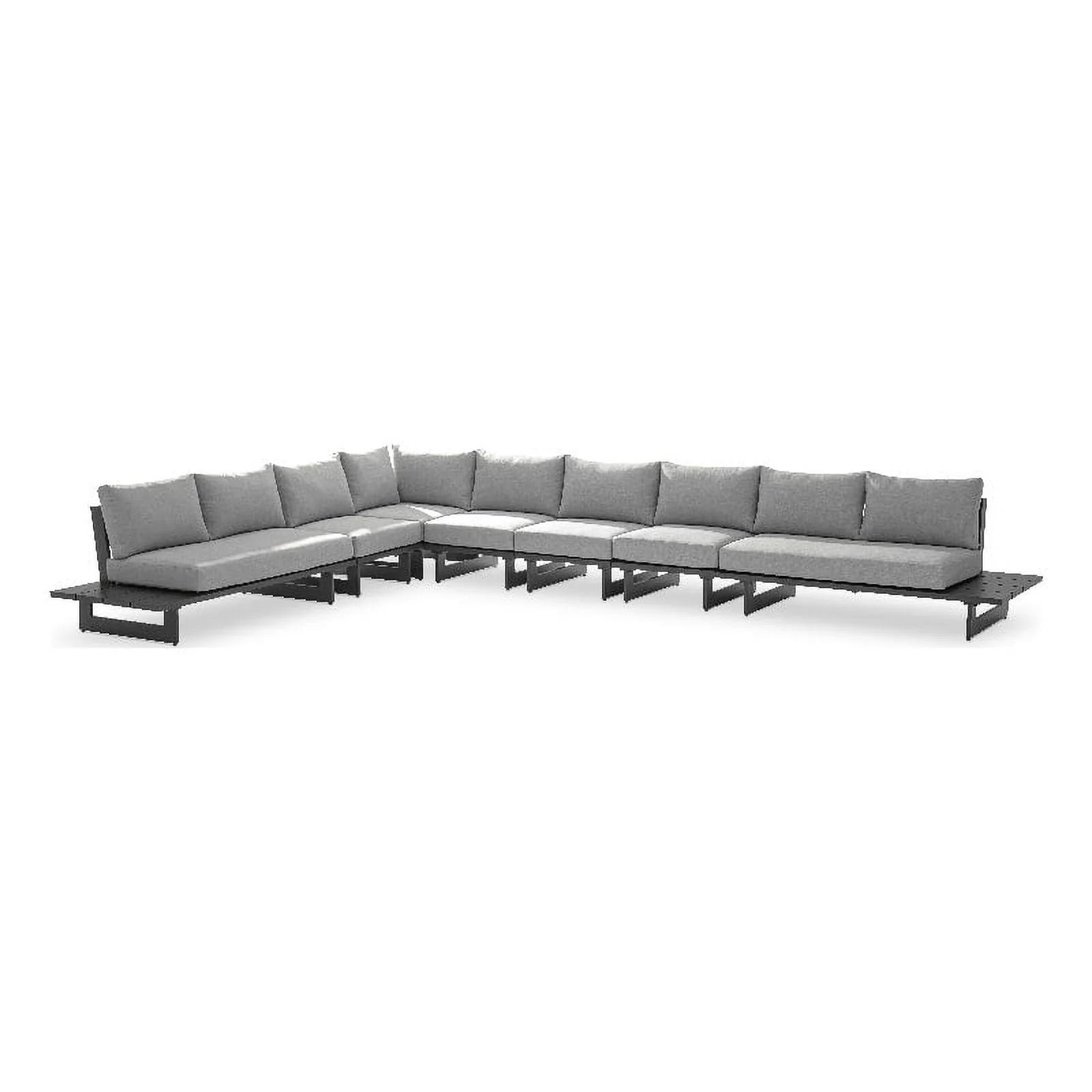 Meridian Furniture Maldives Grey Water Resisting Outdoor Modular Sectional