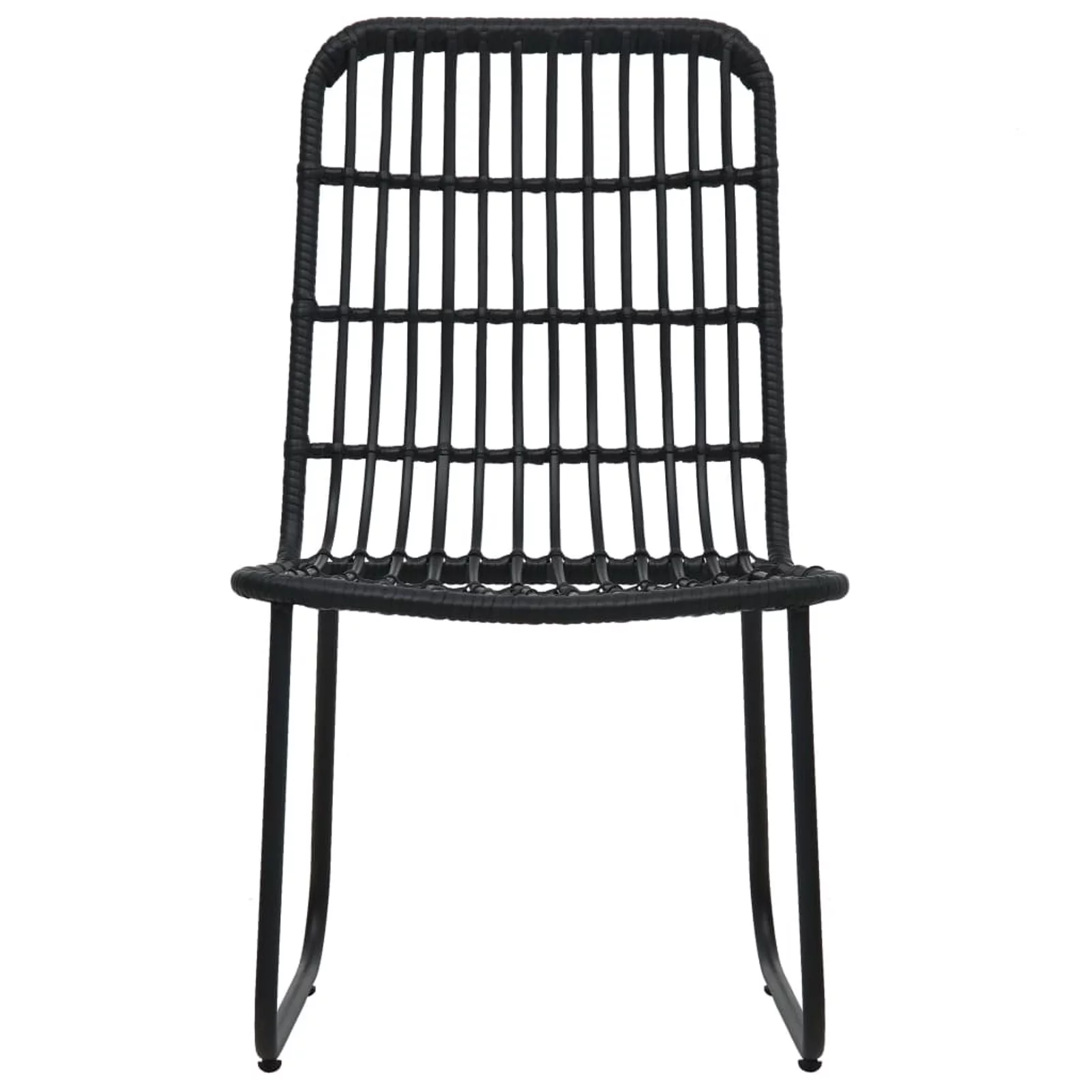 Suzicca Garden Chairs 2 pcs Poly Rattan Black