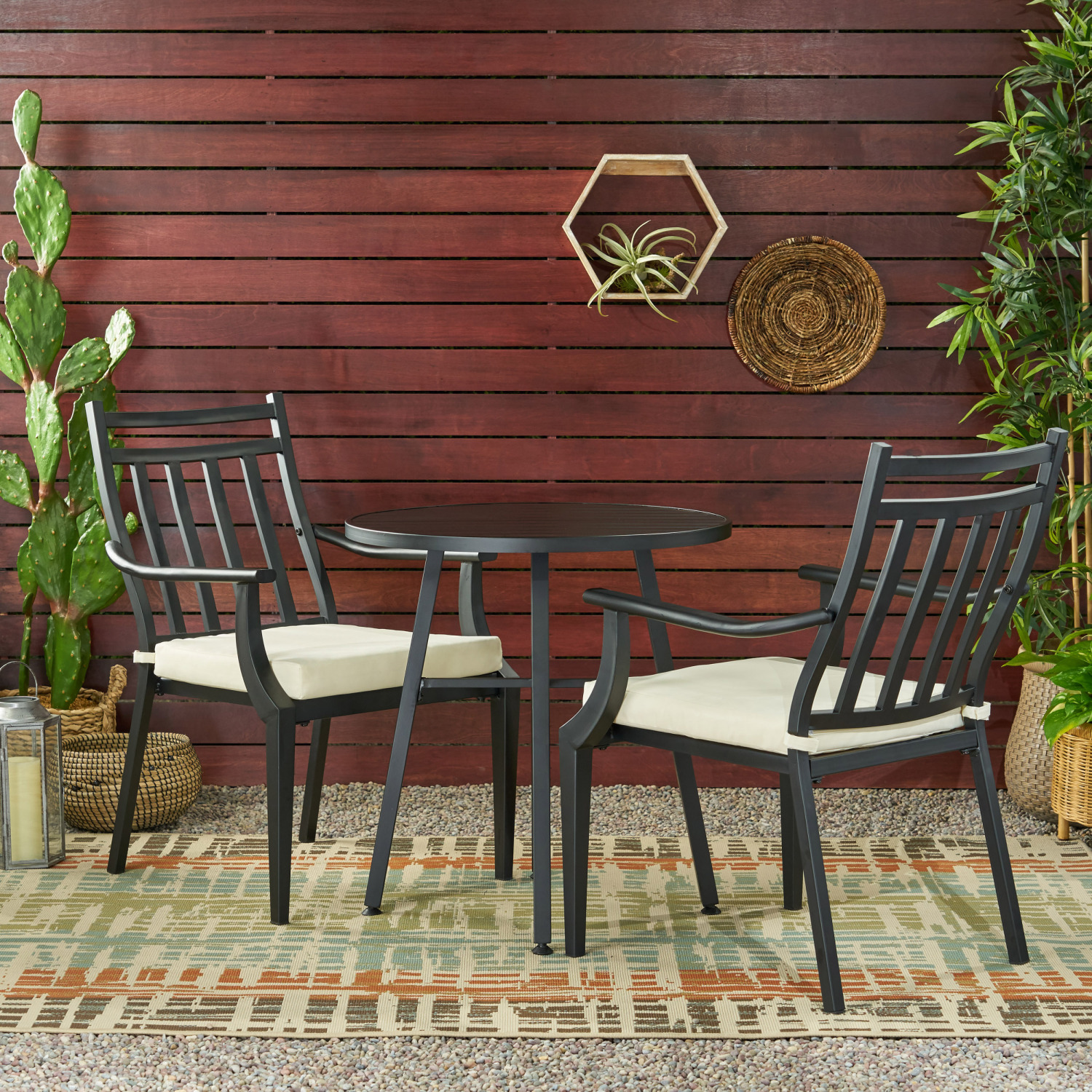 DELMAR 3PC METAL BISTRO SET