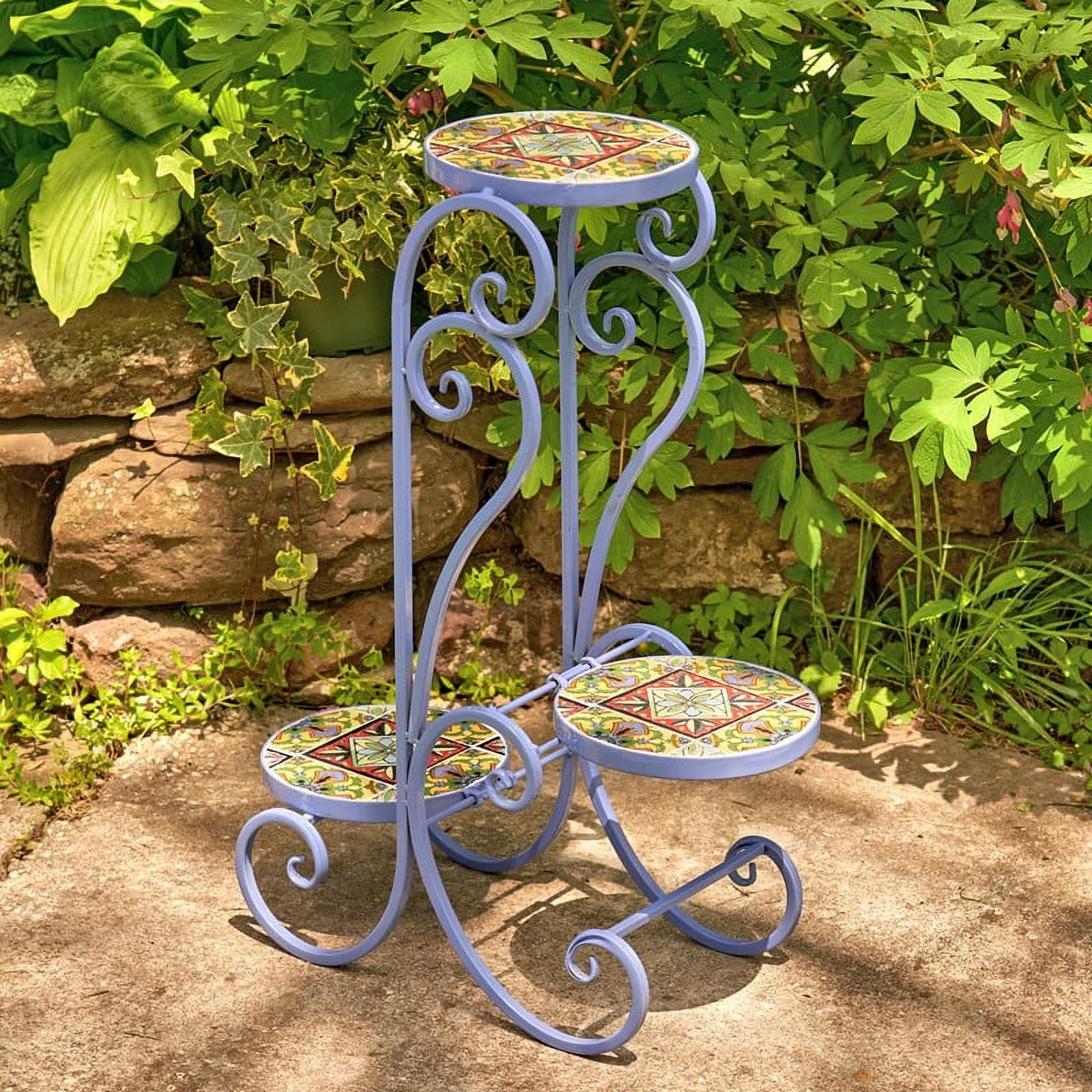 Zaer New Orleans Mosaic Plant Stand