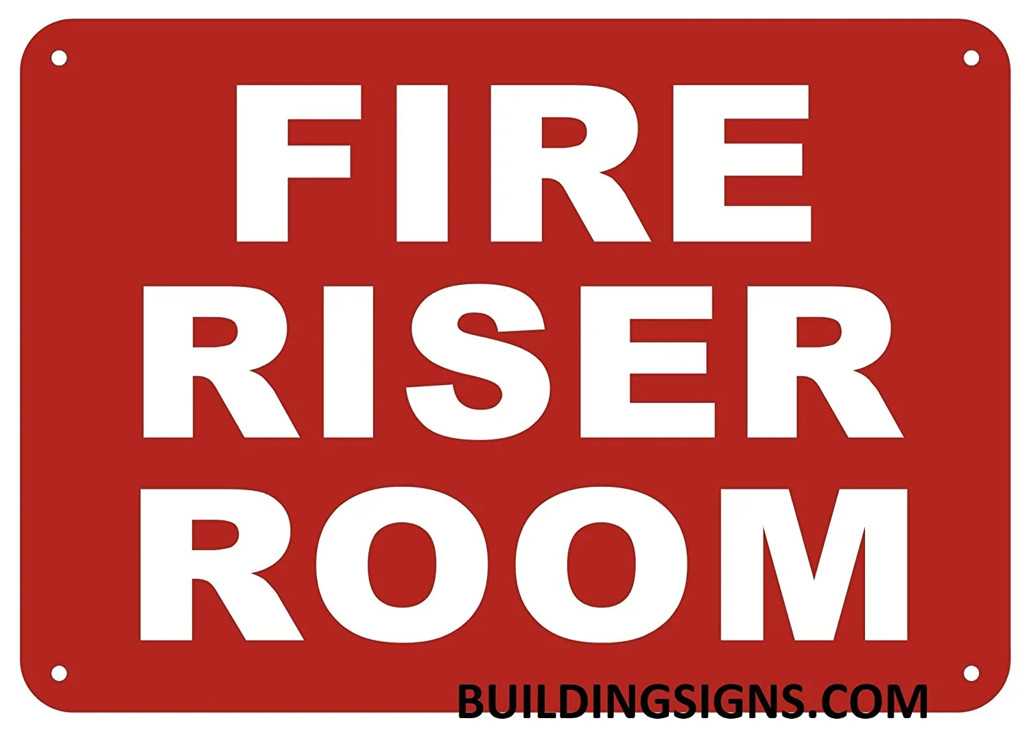 FIRE Riser Room Sign (red,Reflective !! Aluminium 7x10 -Rust Free)(ref-2022-4)