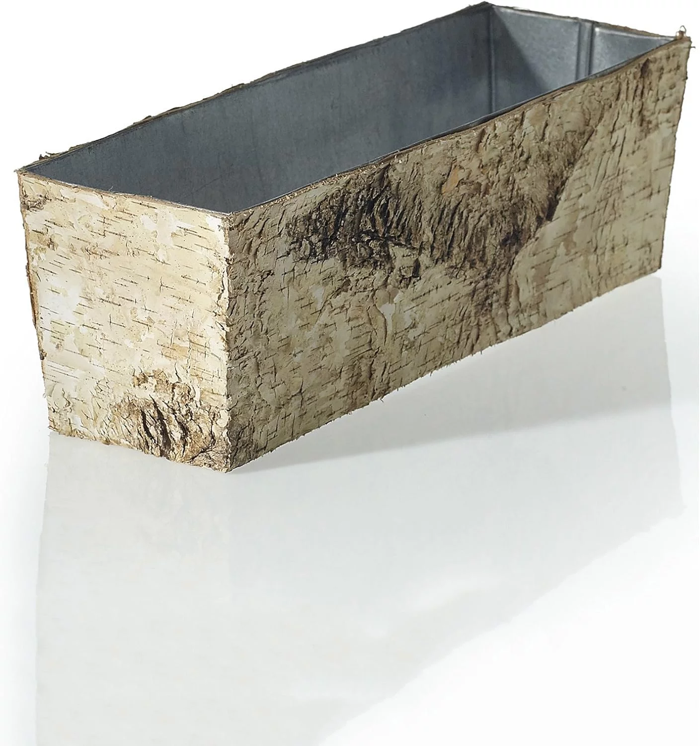 Afloral Birch Flower Planter With Zinc Interior - 12