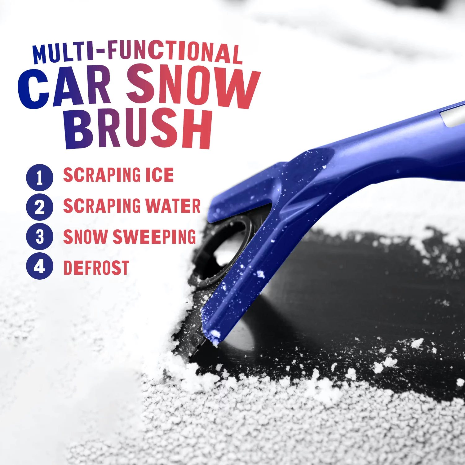 Snow Brush Ice Scraper with Foam Grip, 39