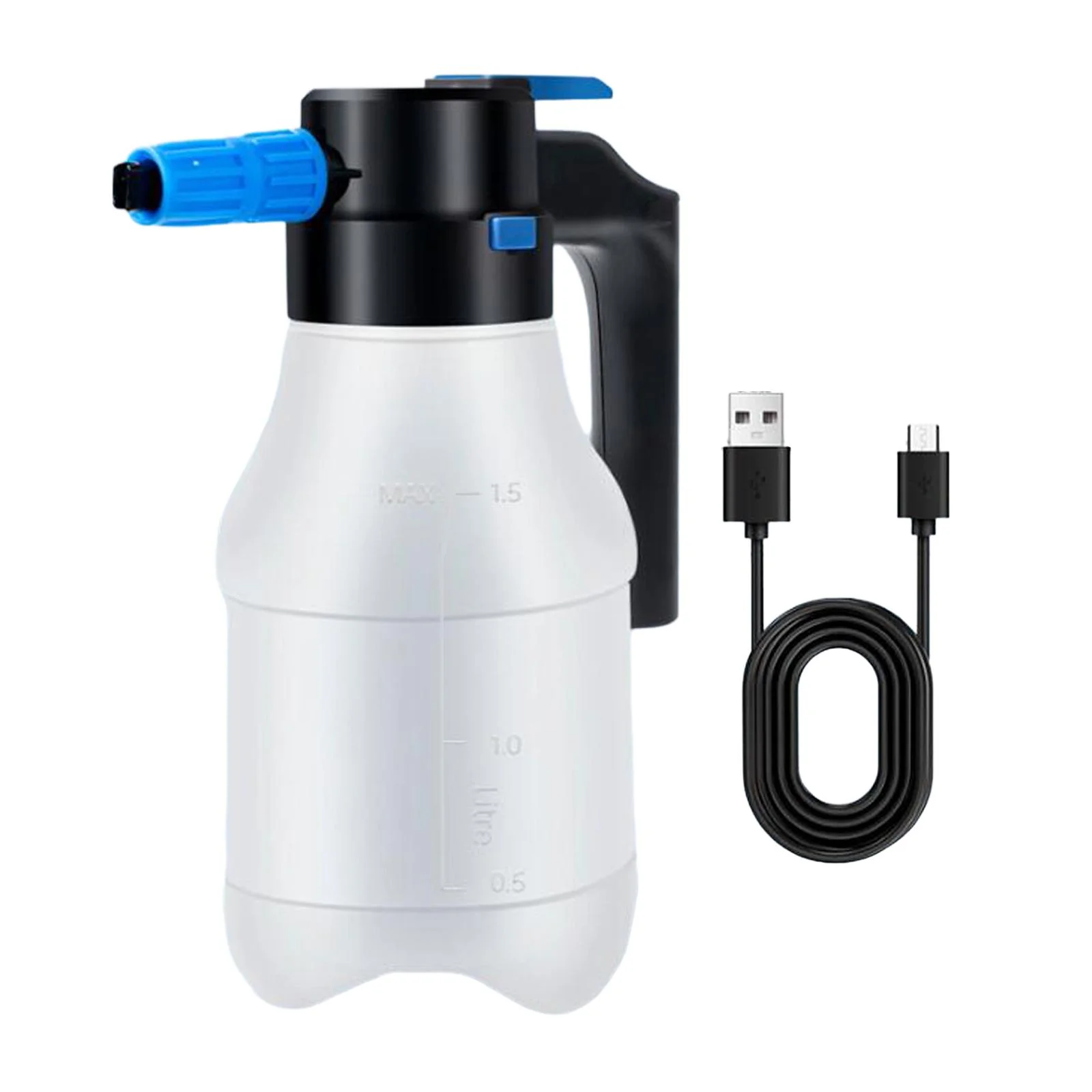 Colaxi 1.5L Electric Pressurized Foam Sprayer USB Rechargeable Sprayer Watering Can Pump Foam Sprayer for Car Detailing Washing