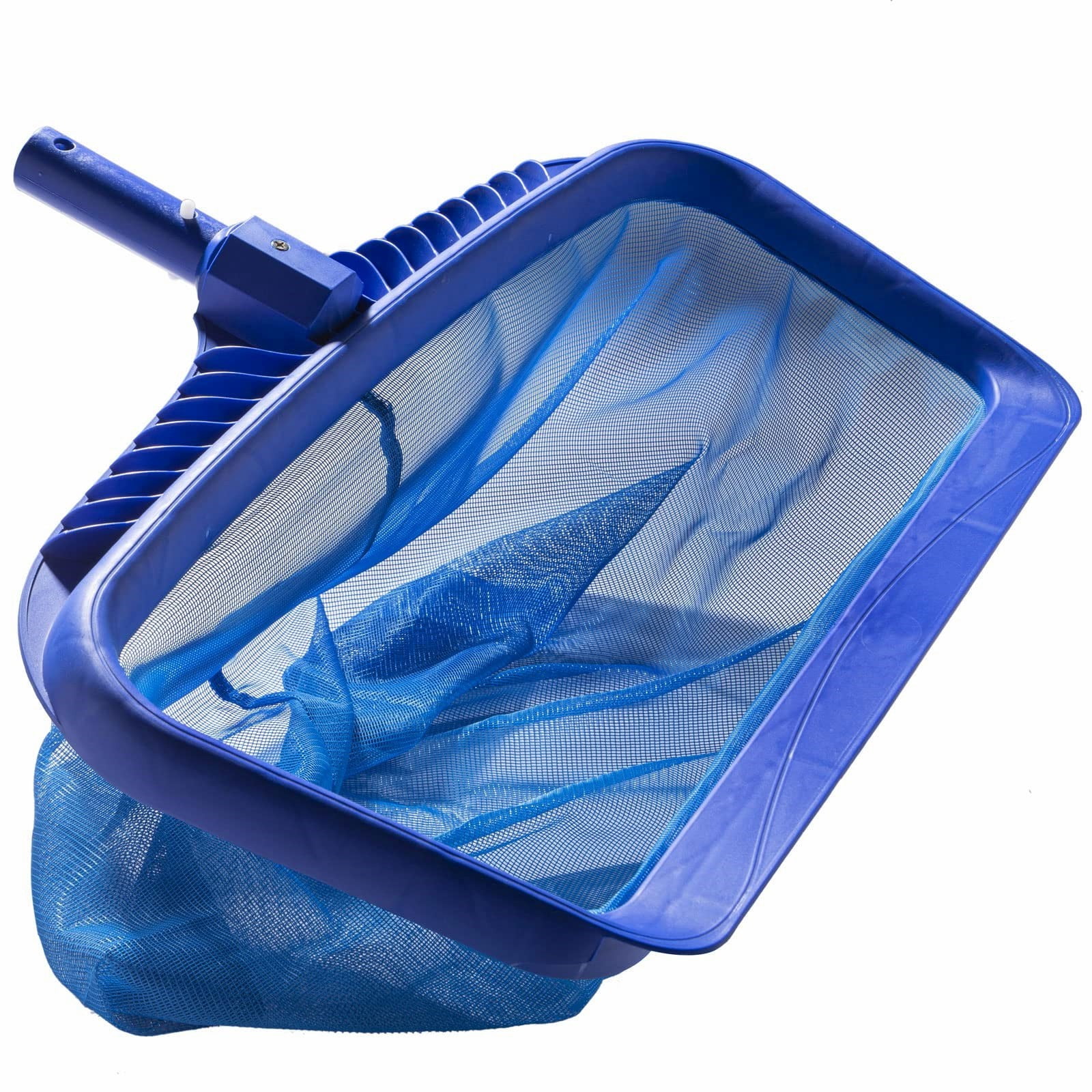 Plastic Pool Skimmer Net, Heavy Duty Leaf Rake Cleaning Tool, Fine Mesh Net Bag Catcher,Useful cleaning tool for Pools, Spas, and Ponds(Blue)