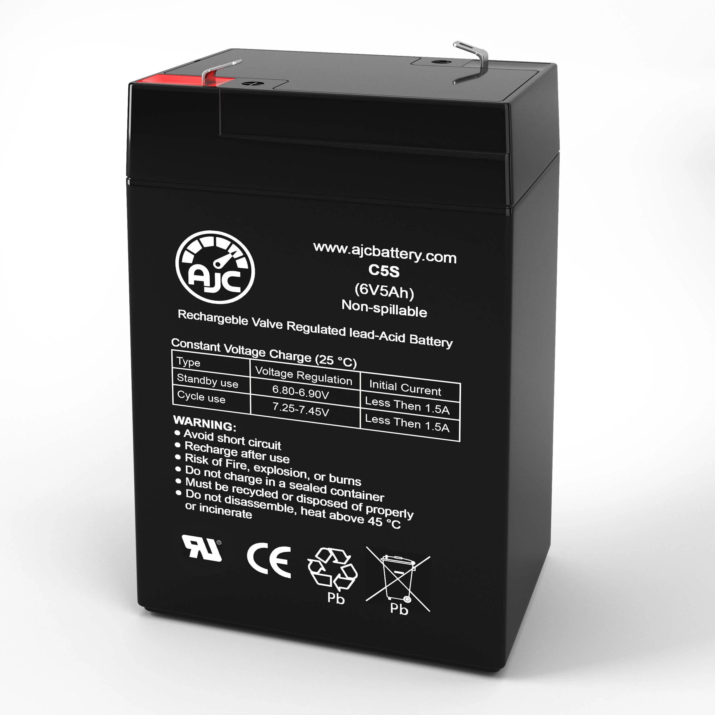 Toro 7-25 6V 5Ah Lawn and Garden Battery - This Is an AJC Brand Replacement