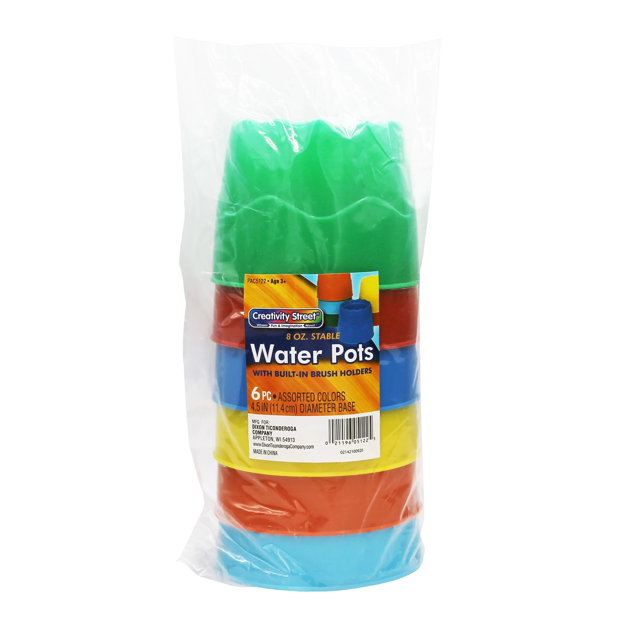 Stable Water Pots, Assorted Colors, 4.5