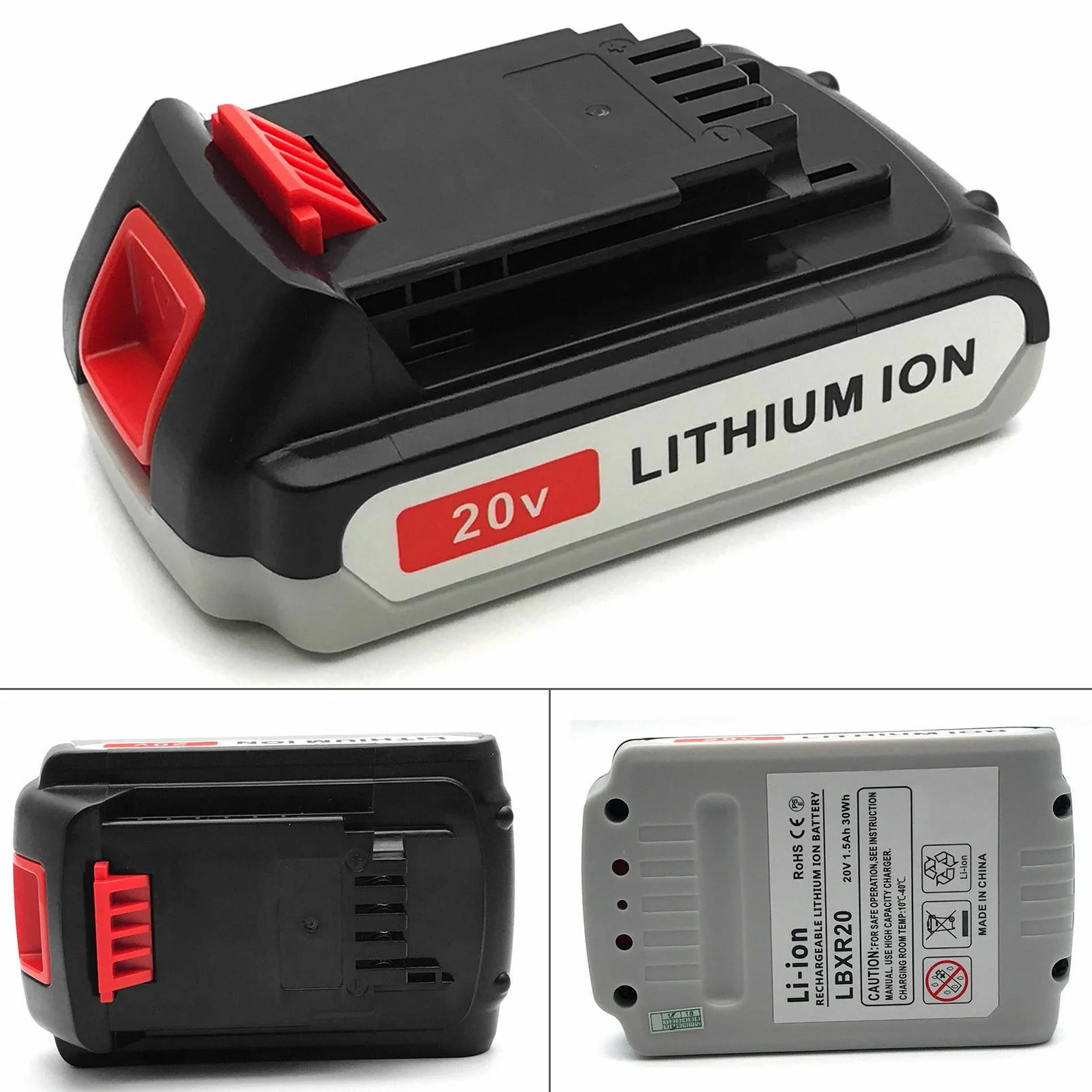 20V MAX Lithium-Ion Battery for Black & Decker LGC120 LHT2220 LLP120 LPHT120