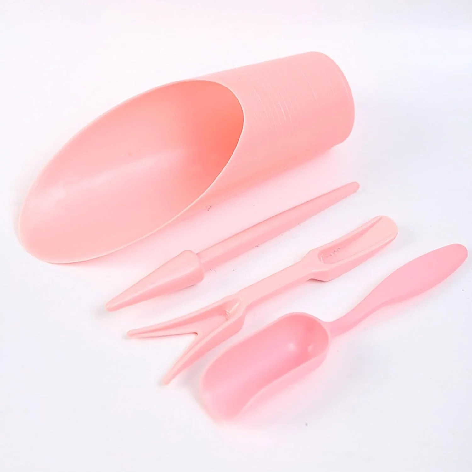 Convenient and practical 4pcs Pink DIY Gardening Set: Easy Indoor Plant Maintenance with Essential Succulent Care Tools  including Fertilizer Hole Lifter  Scoop  and Shovel. Great for Beg