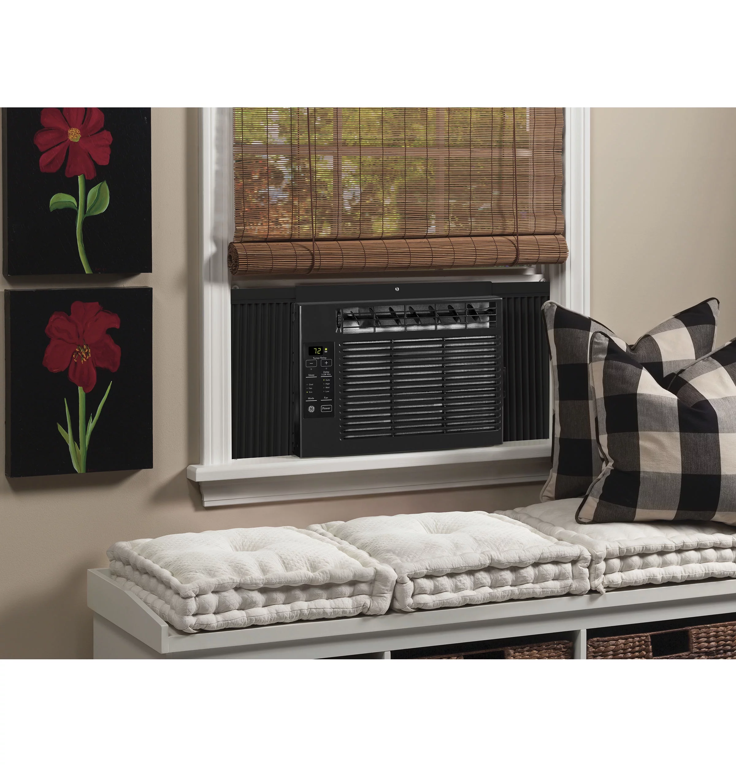 GE 5,000 BTU Window AC With Remote, Black, AEB05LY