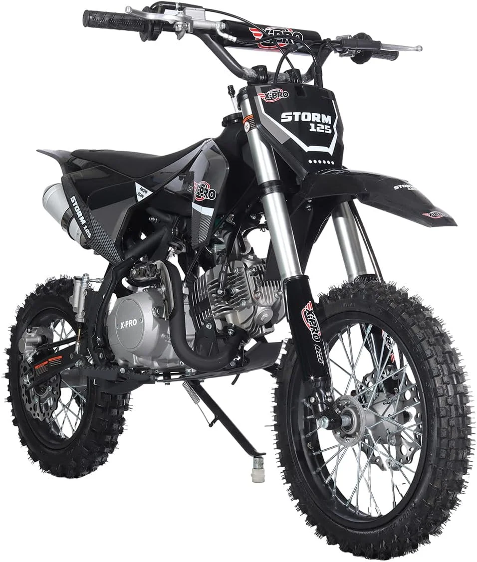 X-Pro Brand New Storm 125cc Dirt Bike with 4-Speed Manual Transmission, Kick Start, Big 14