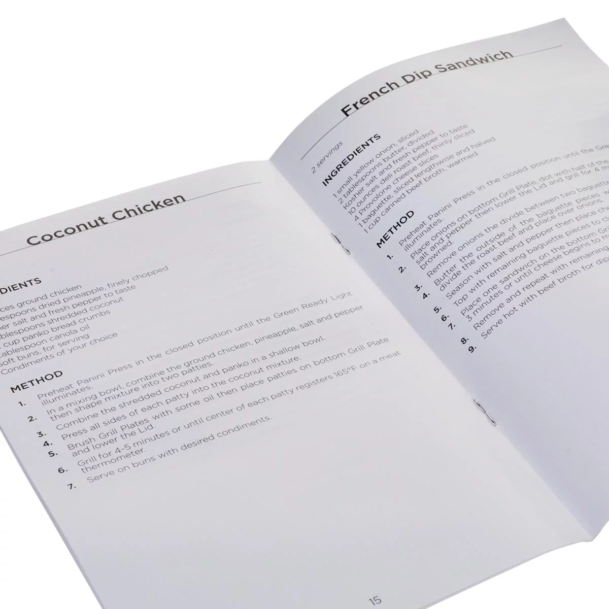 Wolfgang Puck 1,000-Watt Panini Grill with Recipes Model Open Box