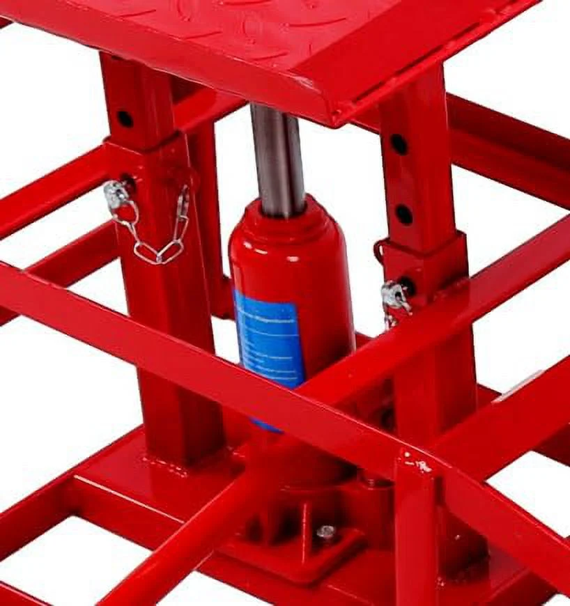 Auto Car Truck Service Ramps Lifts, Garage Car Lift Hydraulic Ramps 5T 11000lbs,Automotive Hydraulic Lift Repair Frame Lift(2 Pack) Red