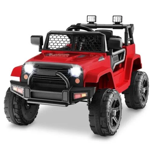 Electric Ride-On Truck for Kids with Remote Control and Headlights - 12V Toy Car