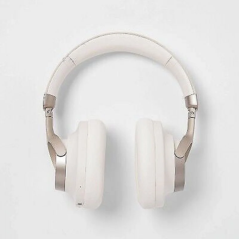Active Noise Cancelling Bluetooth Wireless Over Ear Headphones - heyday White