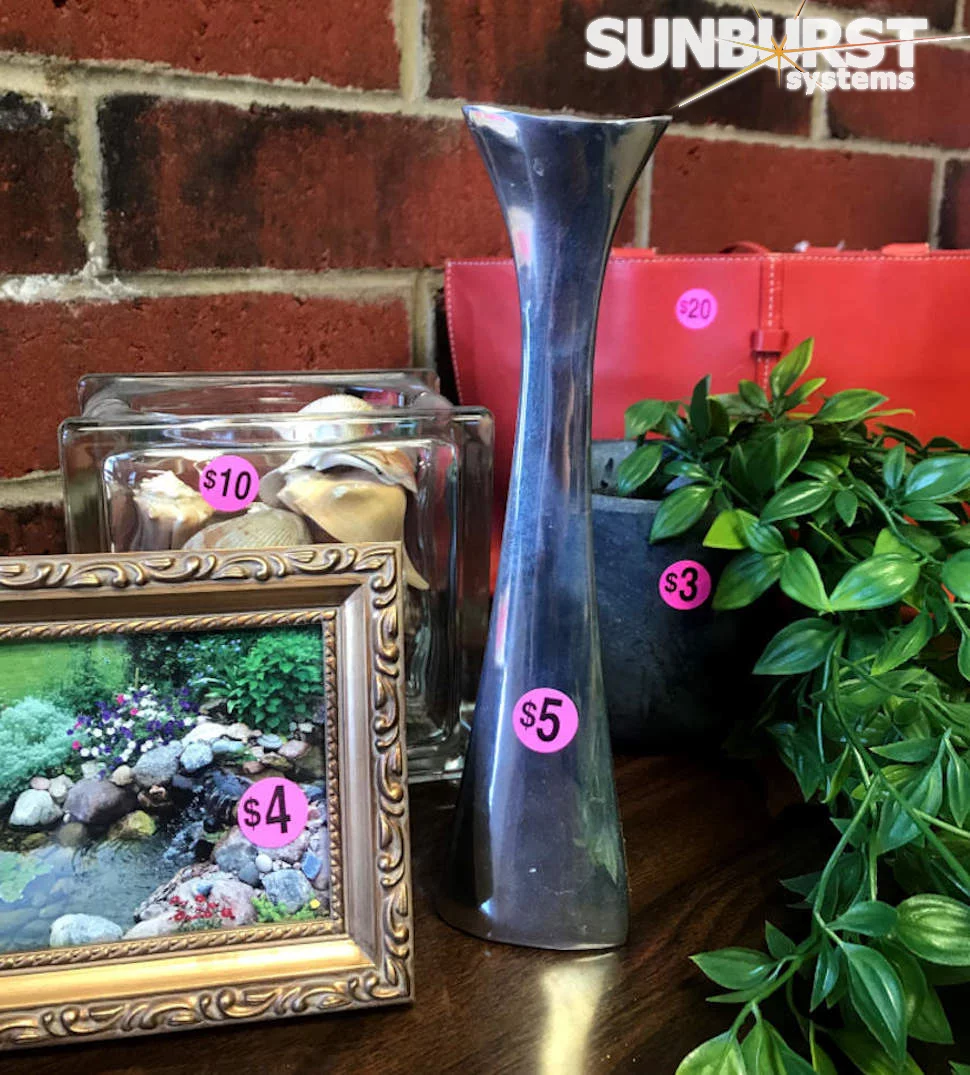 Sunburst Systems 3030 Garage Sale Sign Kit Includes: 3) Large Garage Sale Signs, 3) 11 x 14 Garage Sale Signs 1,200) Yellow, Pink & Green Price Stickers, and 20) Large Pricing Cards