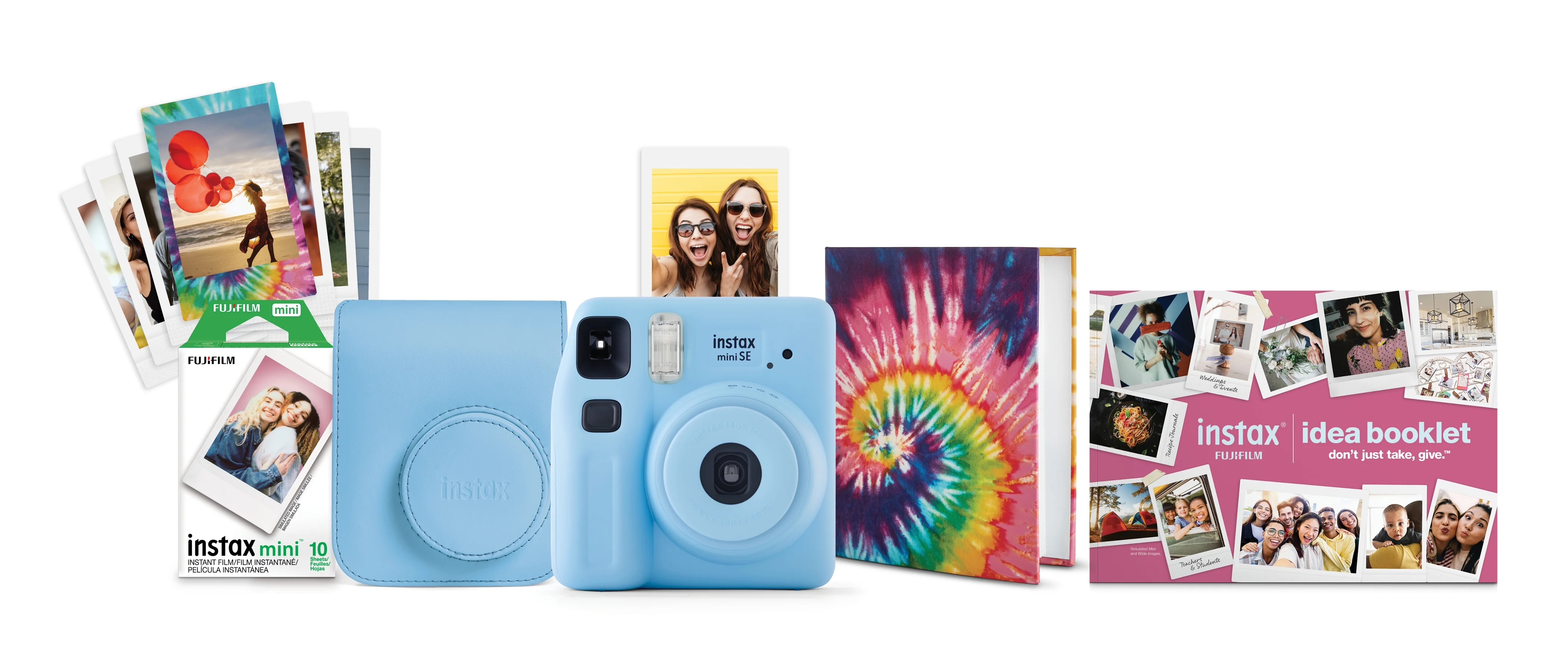 Fujifilm instax Mini SE Instant Camera Bundle, Light Blue