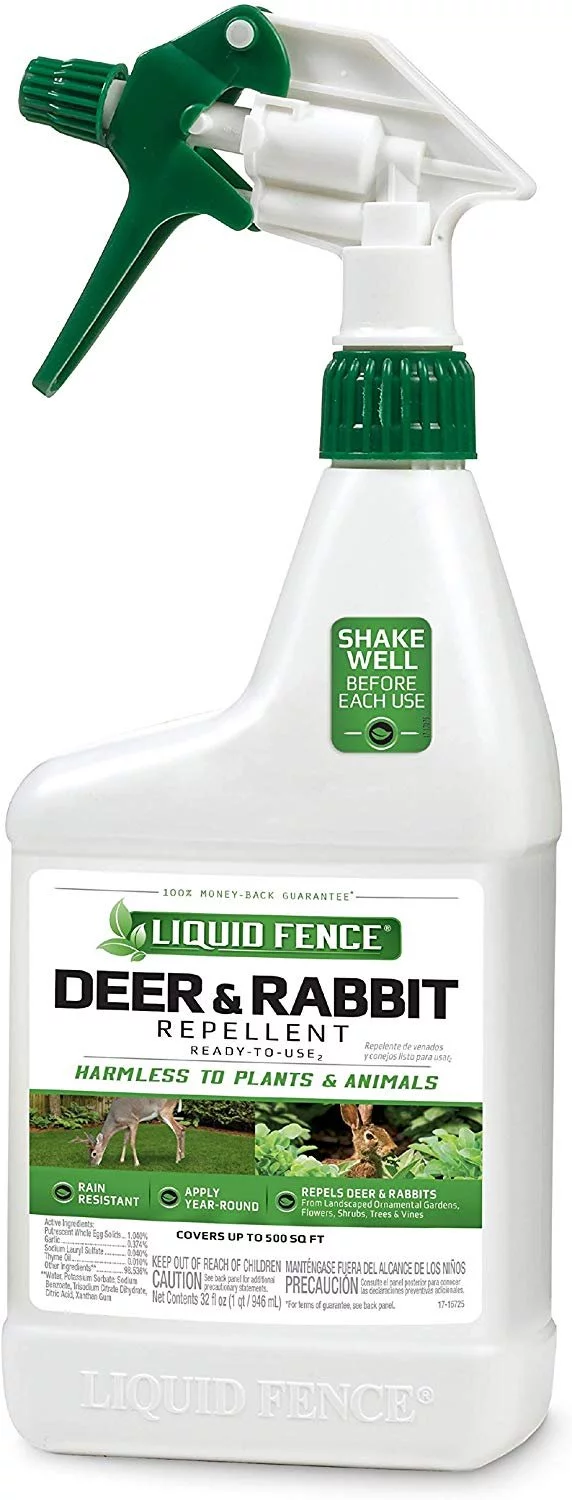 Liquid Fence Deer & Rabbit Repellent Ready-To-Use, 32-Ounce, 6-Pack