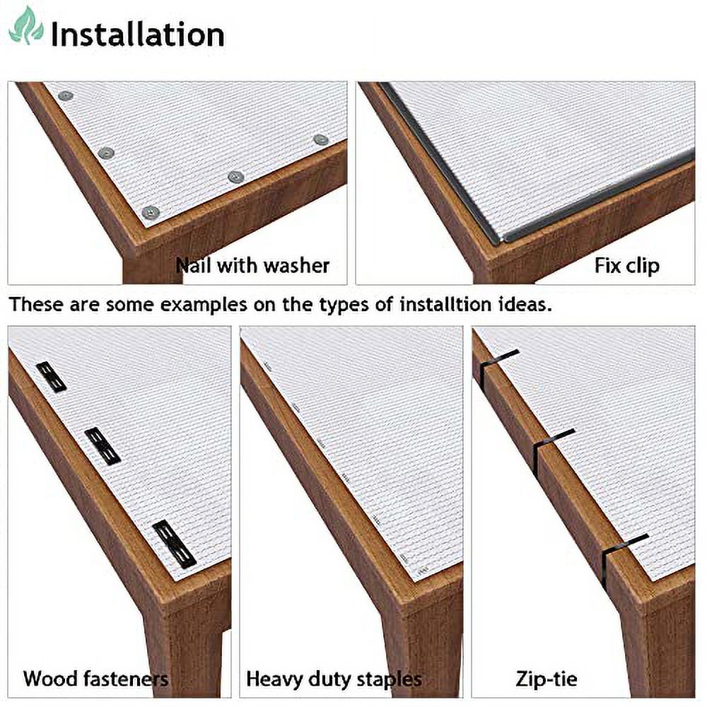 8'x50' Sun Shade Fabric Roll Cloth Pergola Patio Cover Provide Shade Knitting Mesh Screen Heavy Duty Provide Privacy Permeable UV Resistant (Beige)