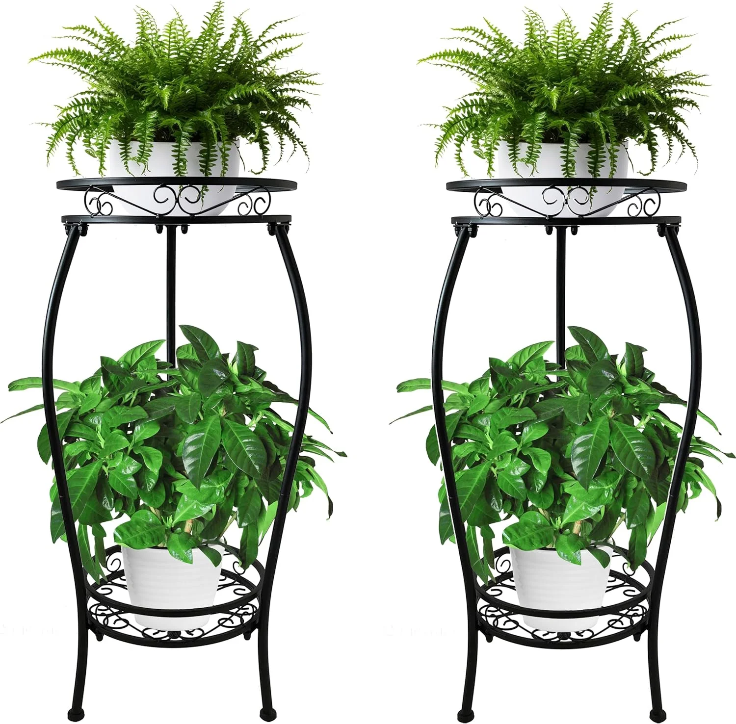 CASIMR 2 Tier Plant Stand Indoor Outdoor, 26.6