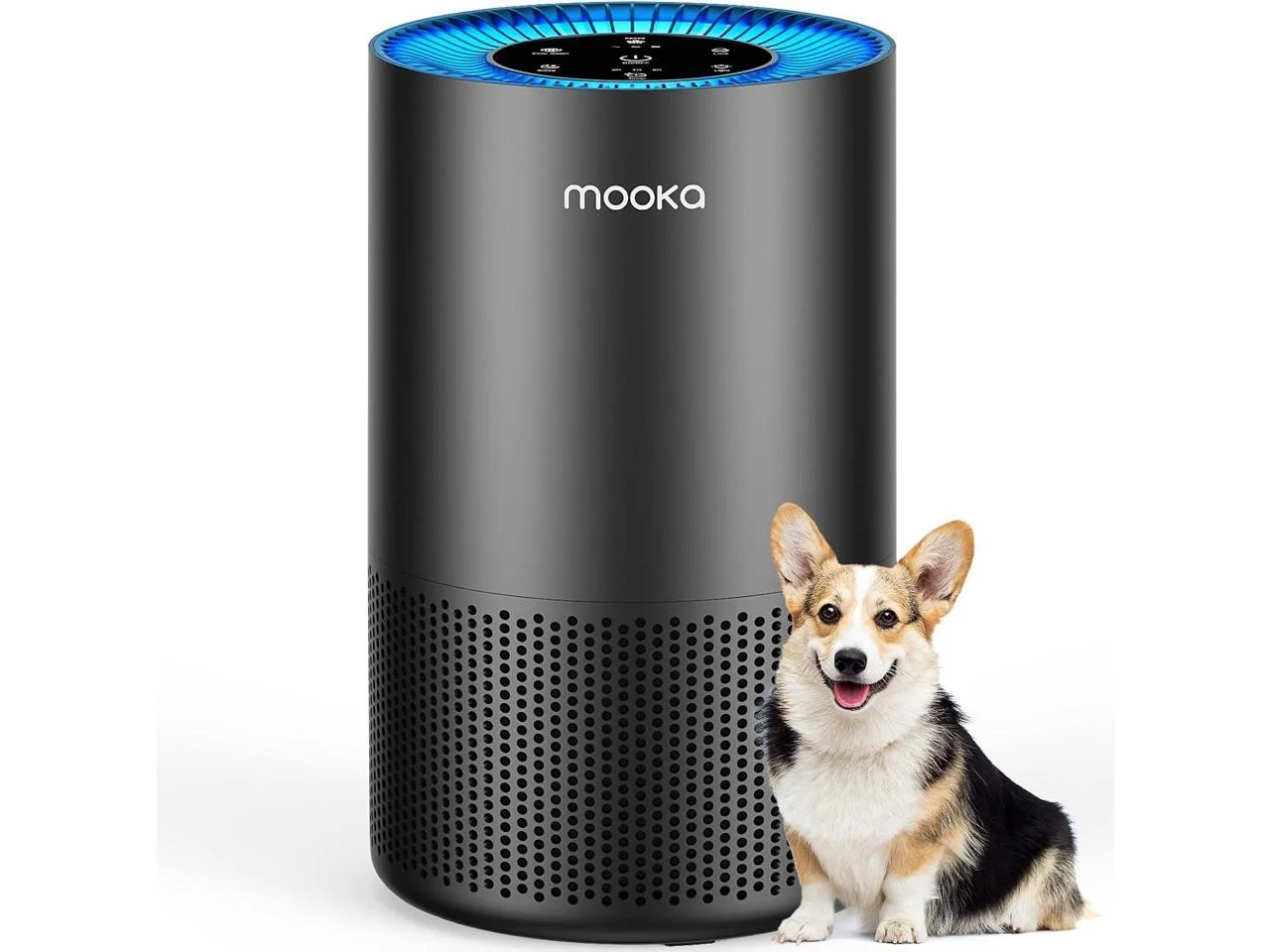 Air Purifiers-for Home Large Room Pets Up to 1300 Sq Ft, MOOKA H13 True HEPA Air Purifier Cleaner with 360° Air Inlet, Fragrance, 13dB Air Purifier for Bedroom Wildfire Smoke Pet Dust Pollen Odor