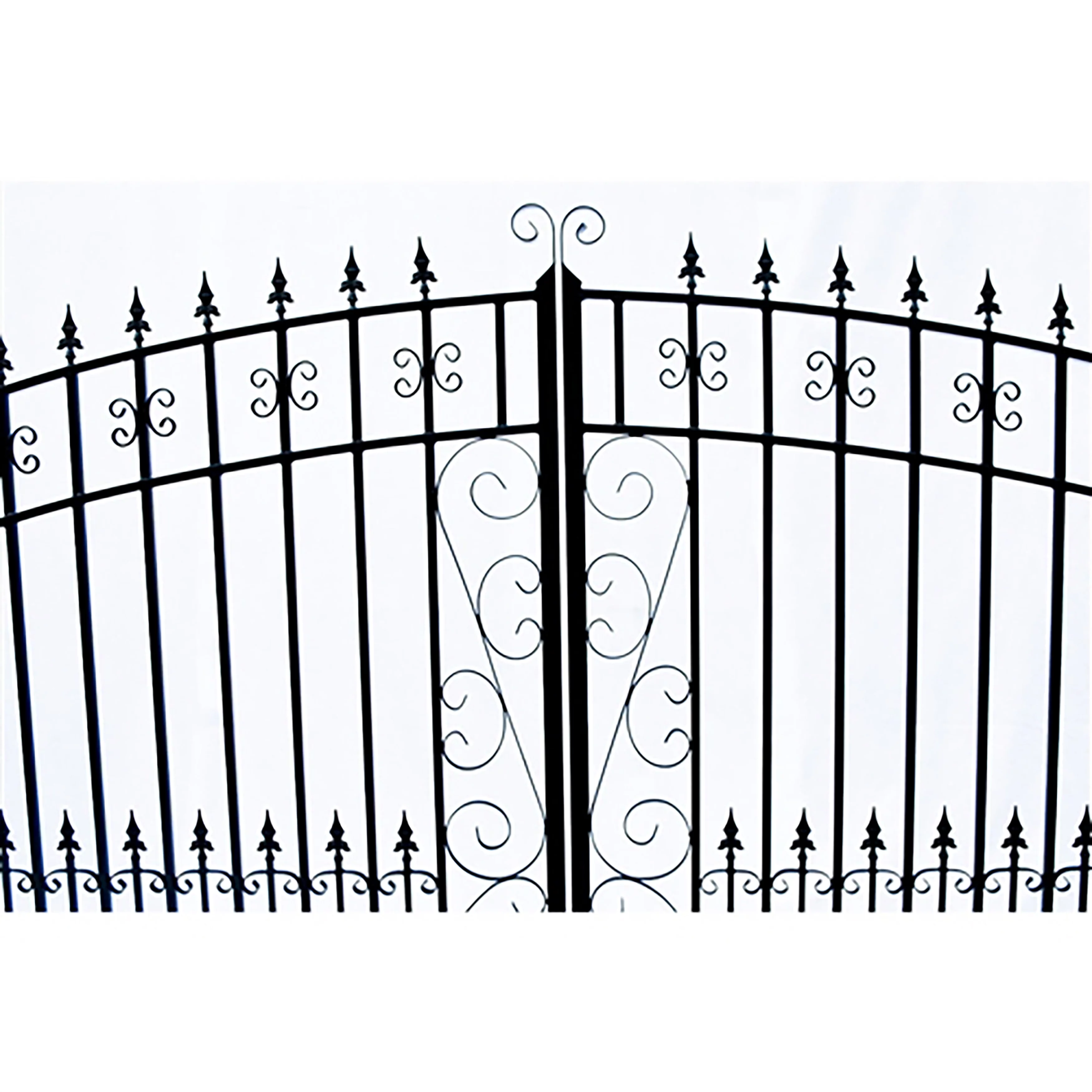ALEKO Venice Style Dual Swing Steel Driveway Gate 14 ft with ETL Gate Opener