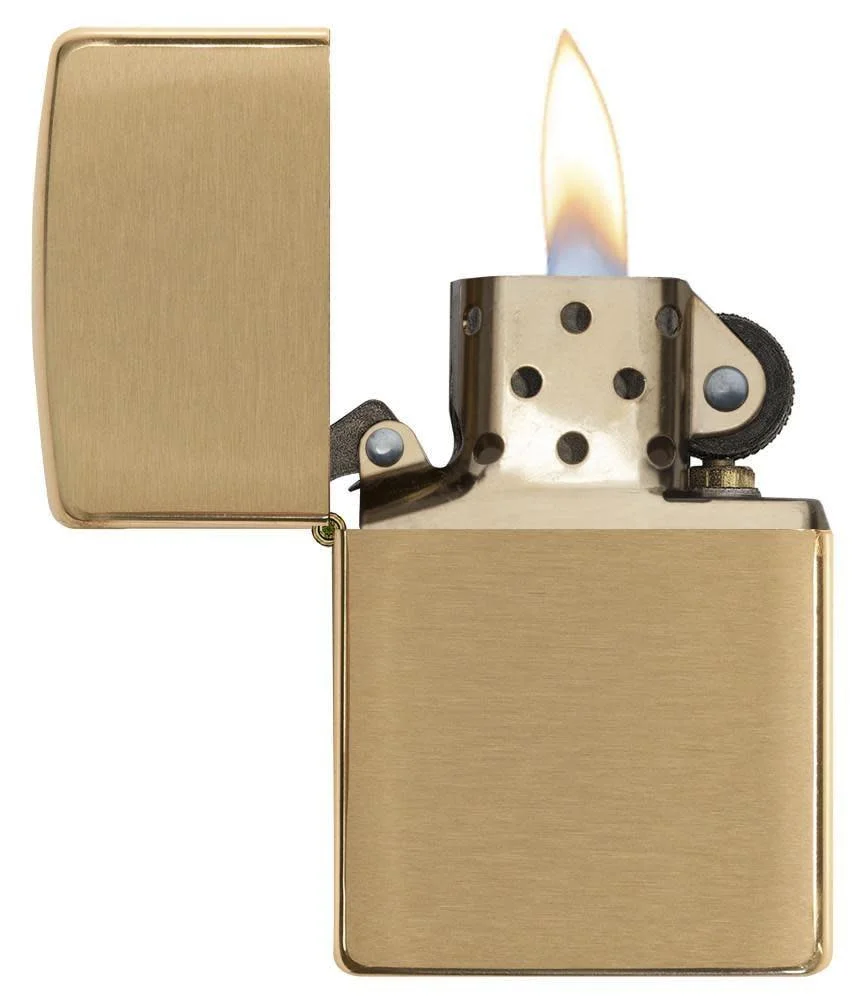 Zippo Classic Brushed Brass Pocket Lighter