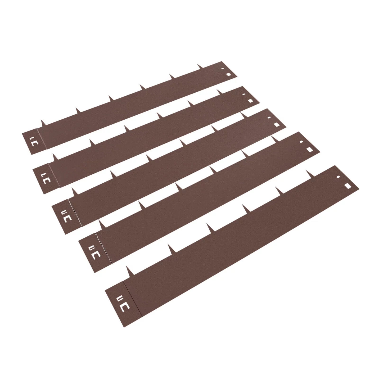 5PCS Steel Lawn Edging Metal Landscape Edging 3/4/5