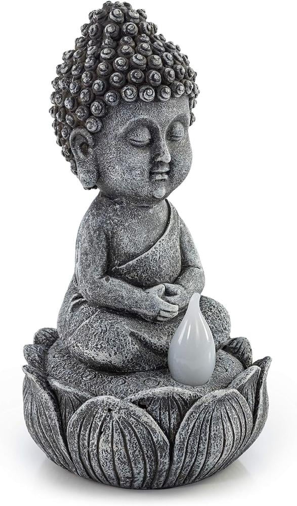 Zen Buddha Statue Solar-Powered LED Outdoor Light