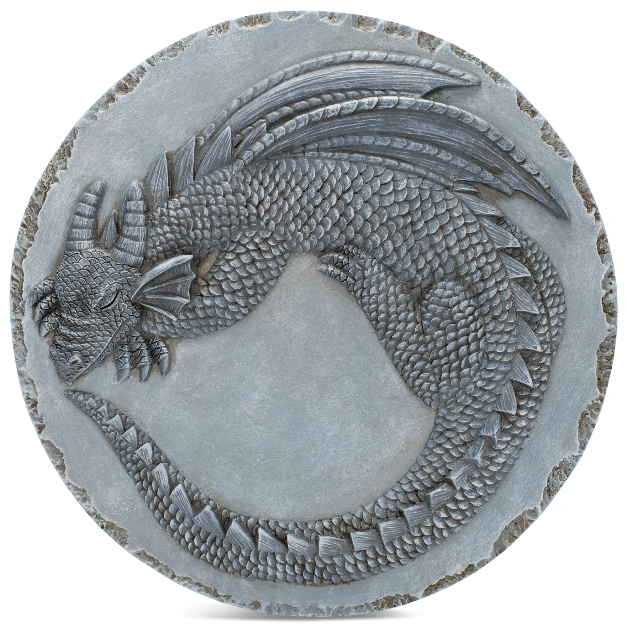 Nat & Jules Dragon Concrete Color 11 inch Resin Stepping Stone