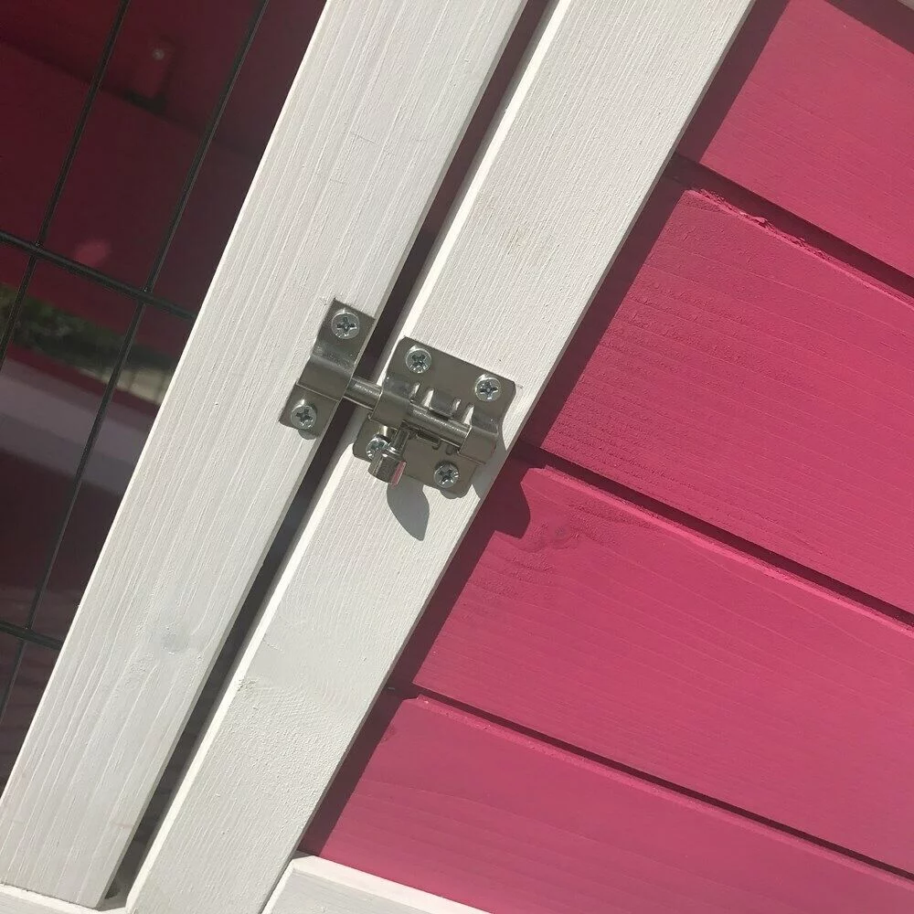 Seny Garden Window Wooden Rabbit Hutch Bunny Cage Guinea Pig House -Pink