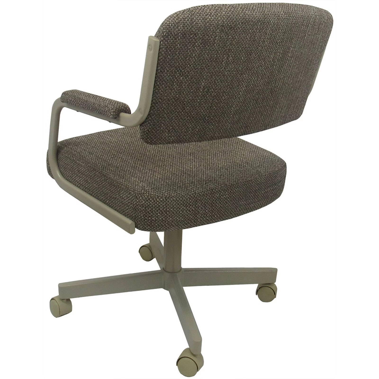 Swivel Tilt Kitchen Caster Chair with Wheels M-110 - Checkered - Beige