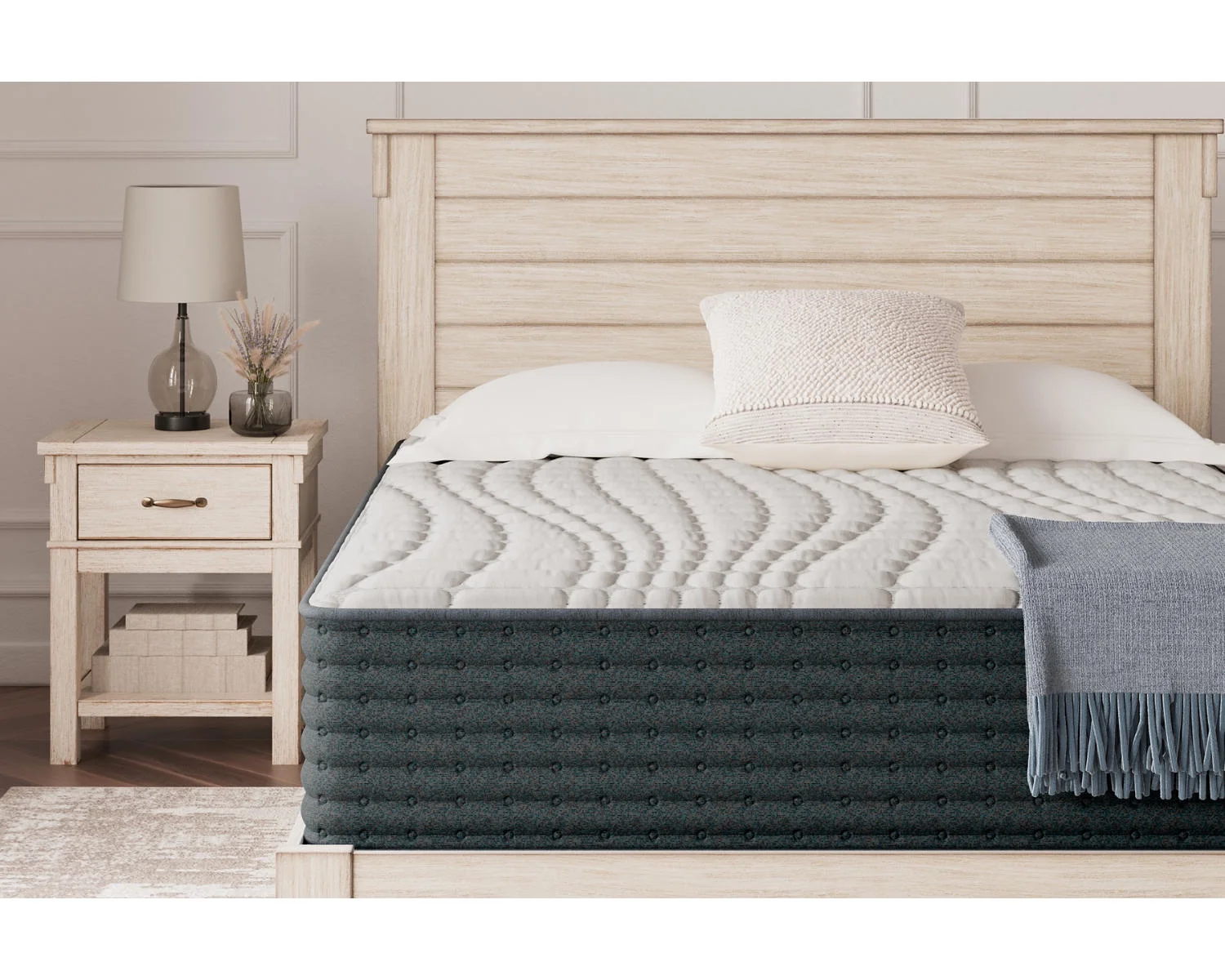 Signature Design by Ashley Hybrid 1300 King Mattress, White