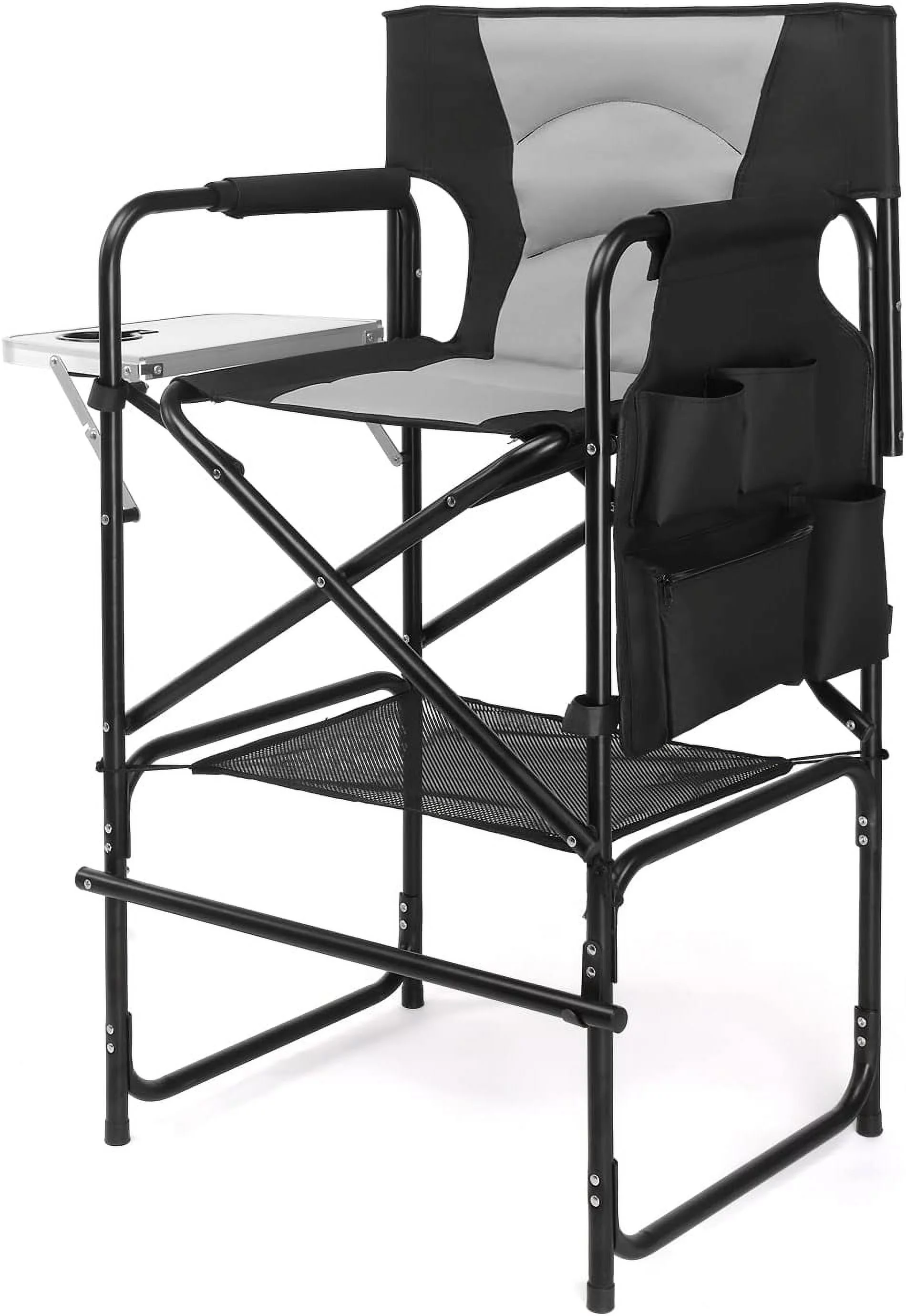 YPNLZQ 26" Tall Directors Camping Chair Folding with  Portable    Height  Aluminum Frame 300 lbs Capacity