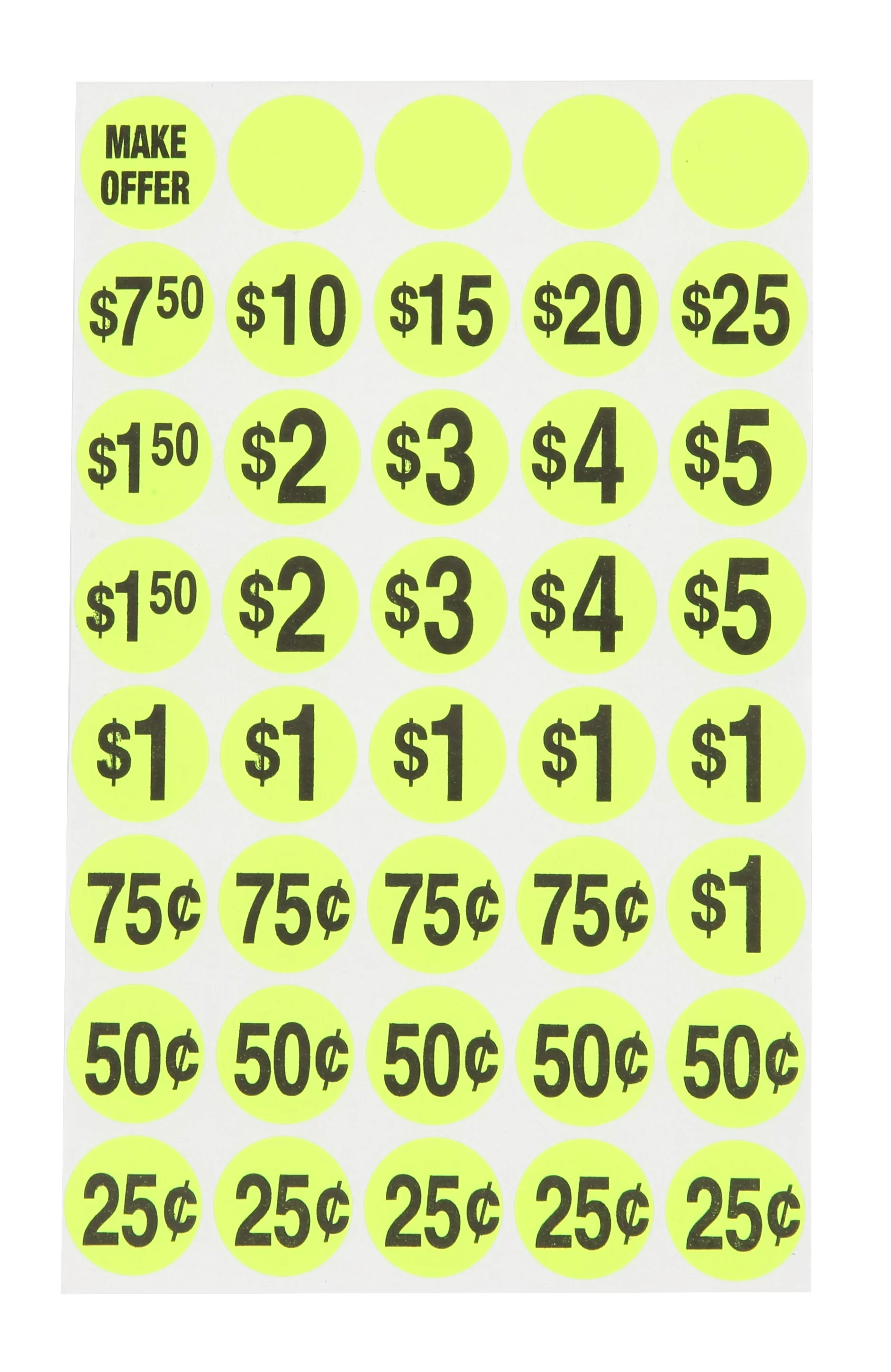 Sunburst Systems 3030 Garage Sale Sign Kit Includes: 3) Large Garage Sale Signs, 3) 11 x 14 Garage Sale Signs 1,200) Yellow, Pink & Green Price Stickers, and 20) Large Pricing Cards