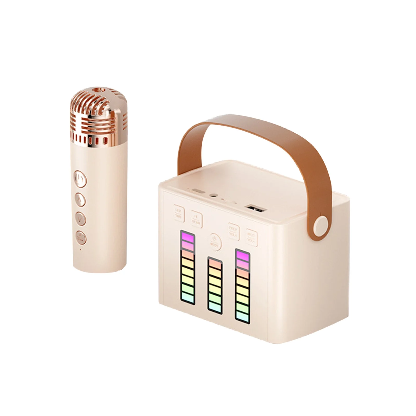 Ab12monate Karaoke Machine Portable Speaker With Wireless Mic Blue Tooth 5.3 Speaker For Home Family Party Singing Outdoor Picnic Activities