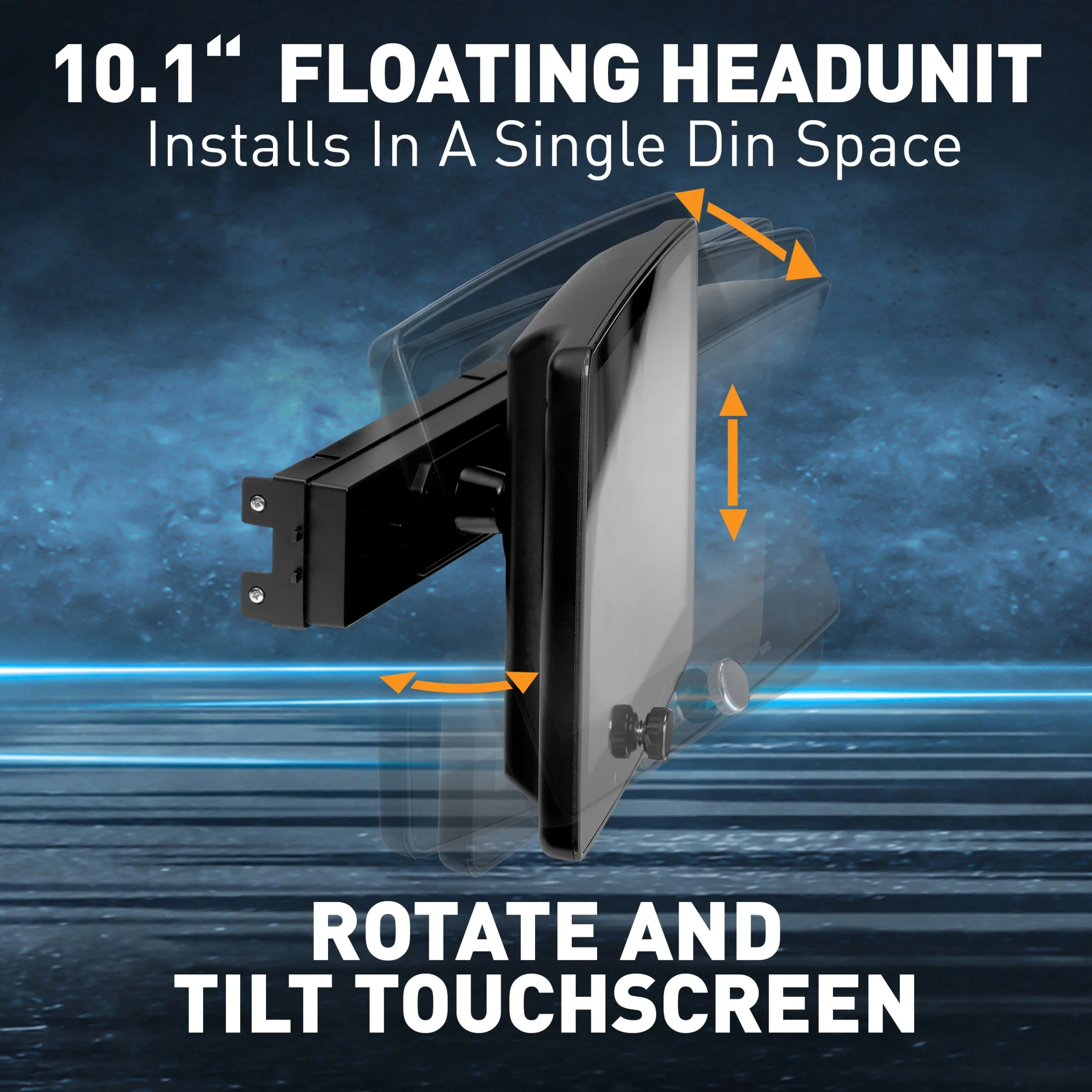 Planet Audio P100CPA Car Stereo - Apple CarPlay, Android Auto, Single Din, 10.1 Inch Touchscreen, Bluetooth, No CD DVD Player, AM/FM Radio Receiver