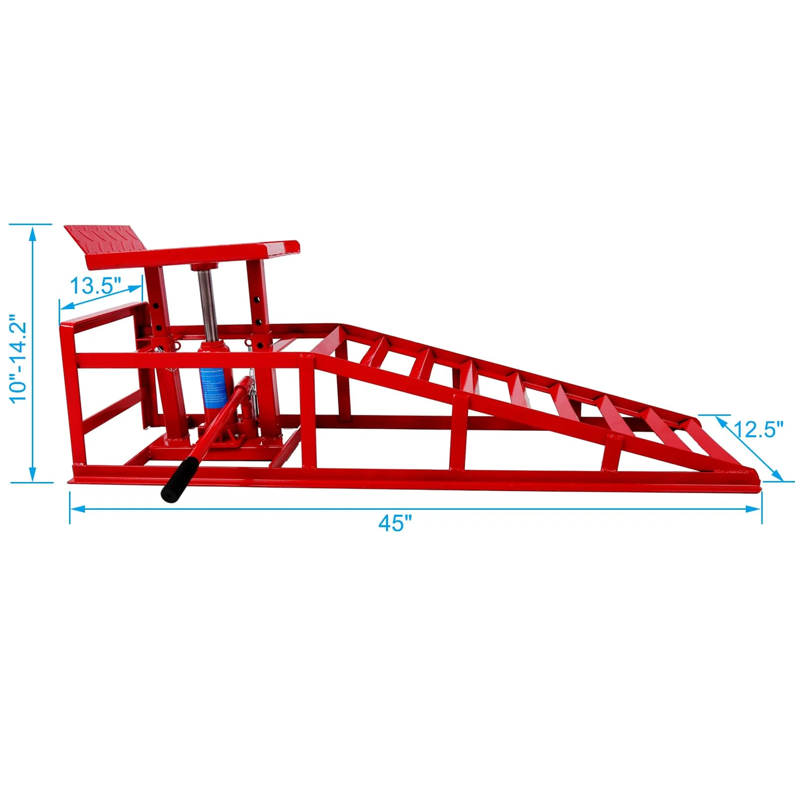 Auto Car Truck Service Ramps Lifts, Garage Car Lift Hydraulic Ramps 5T 11000lbs,Automotive Hydraulic Lift Repair Frame Lift(2 Pack) Red