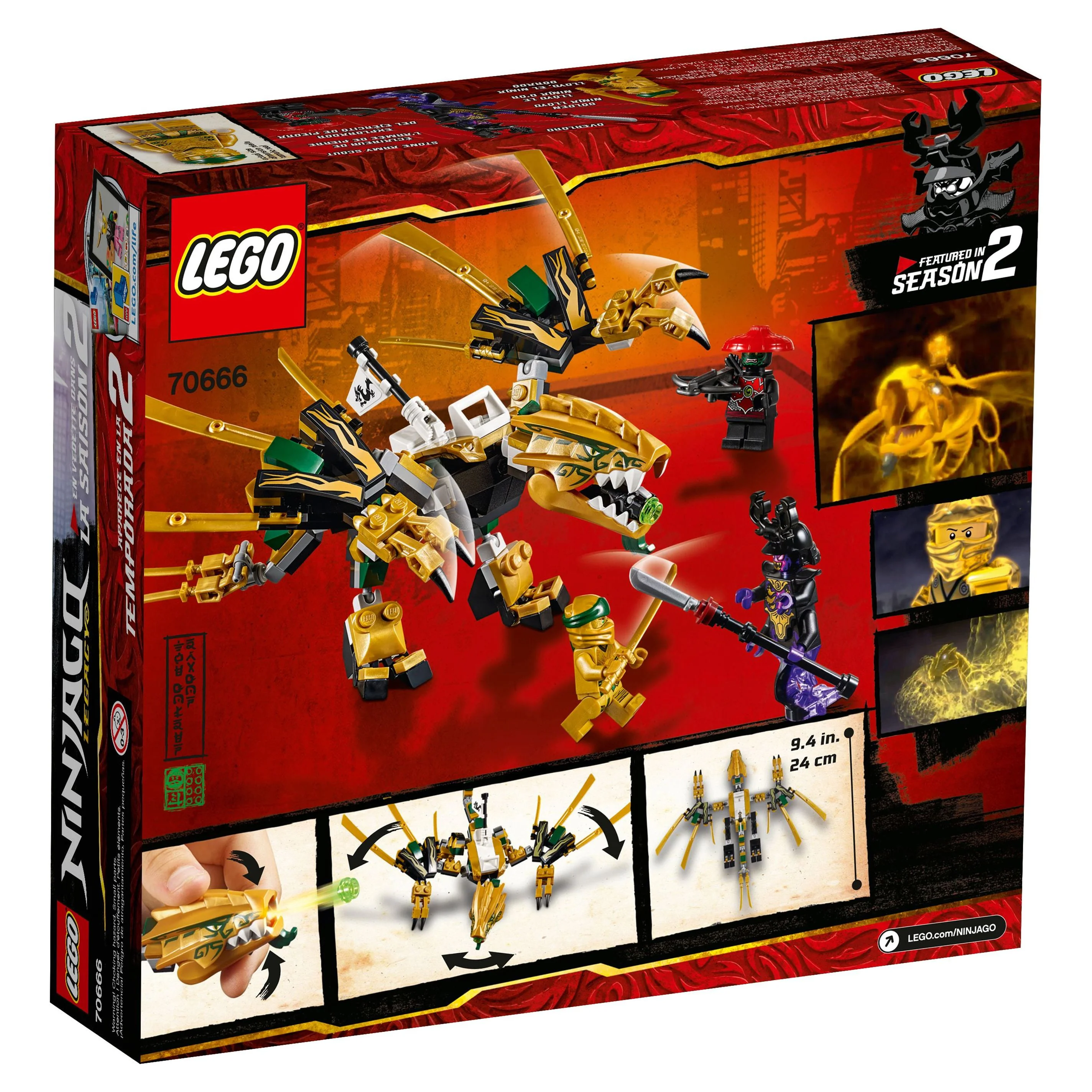 LEGO Ninjago The Golden Dragon Building Set 70666 (171 Pieces)