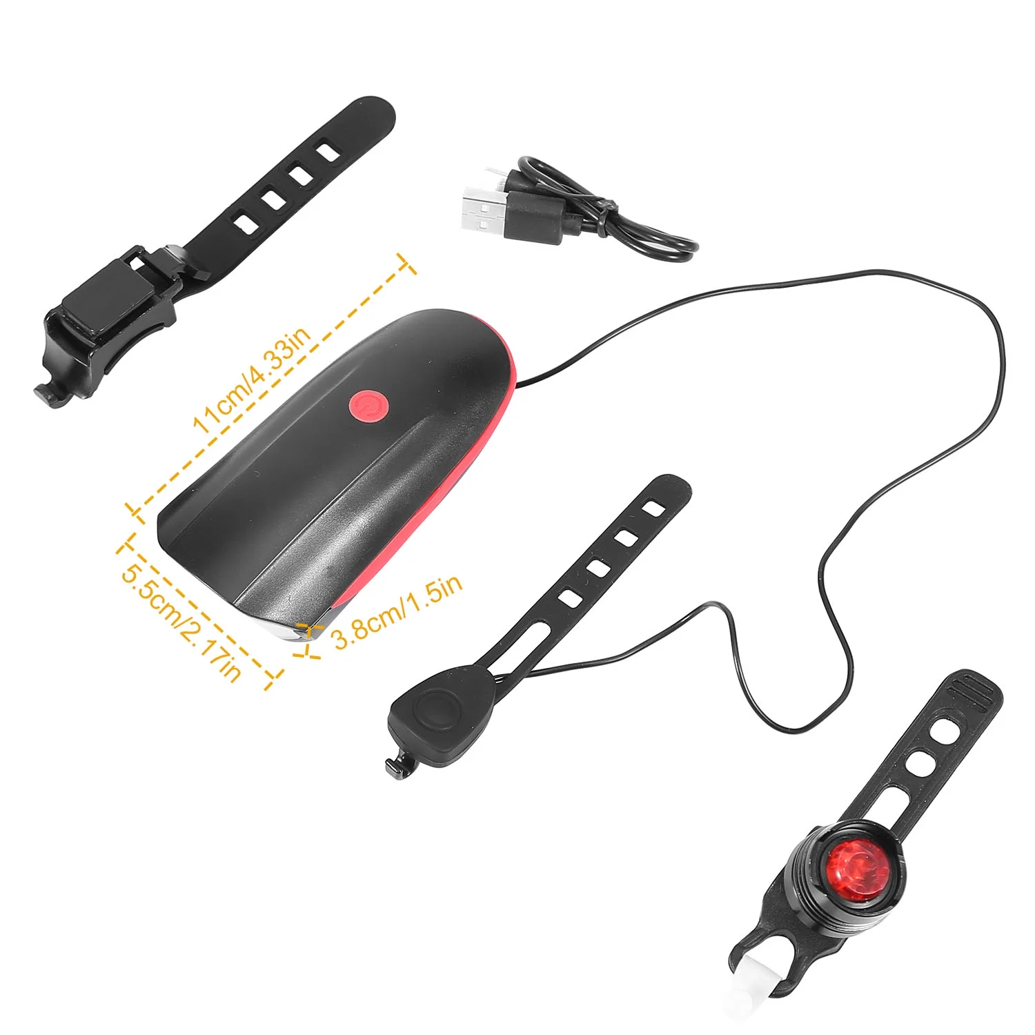 10000lm LED Bike Cycling Safety Light Set iMounTEK USB Rechargeable Bicycle Front Rear Tail Light