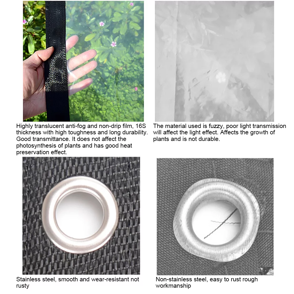 Rainproof Tarpaulin Clear Tarp Canopy Cover Winter Supplies No.02