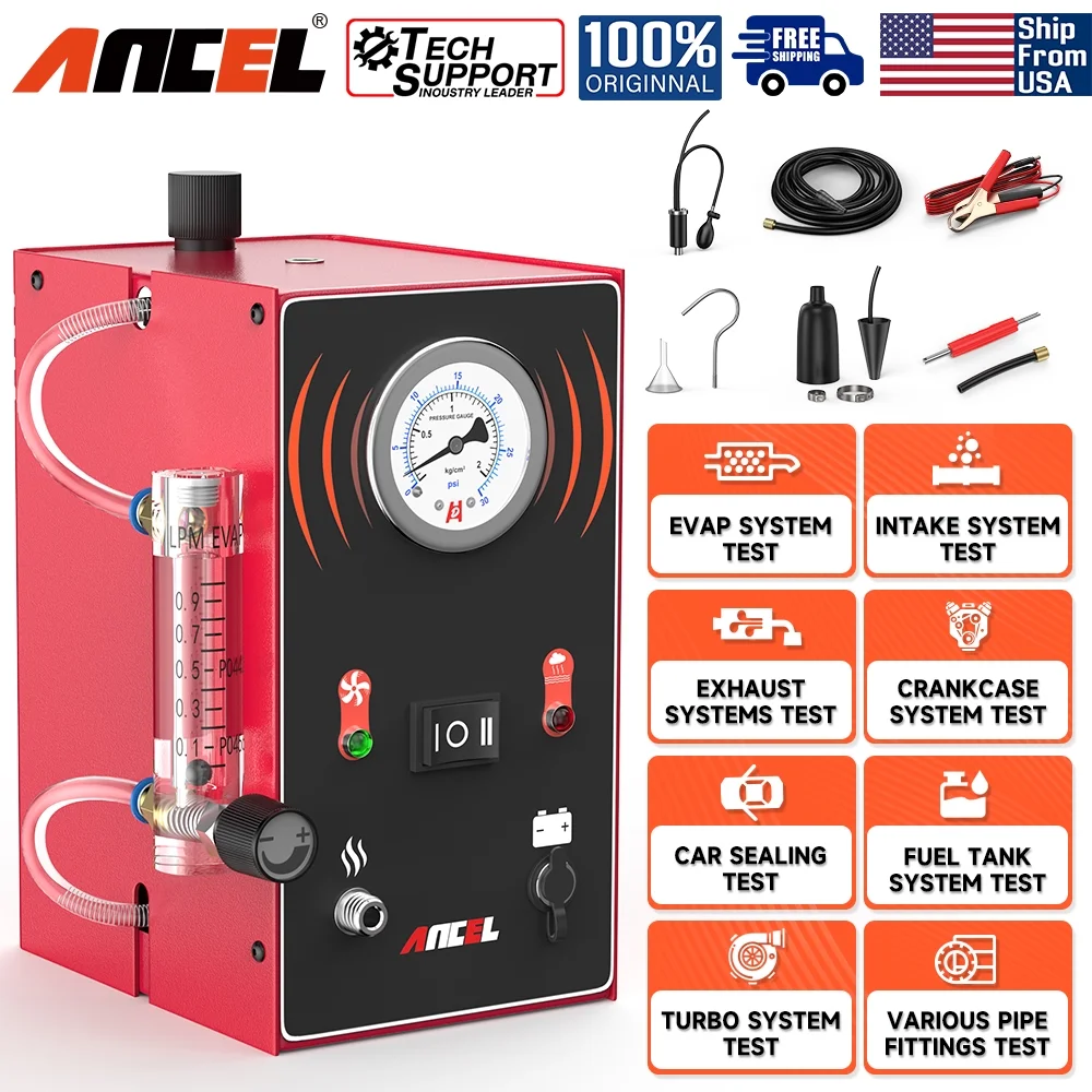 ANCEL S300 Lite Automotive Boat Truck Pipe Leak Smoke Detector Machine Tester Diagnostic Tool